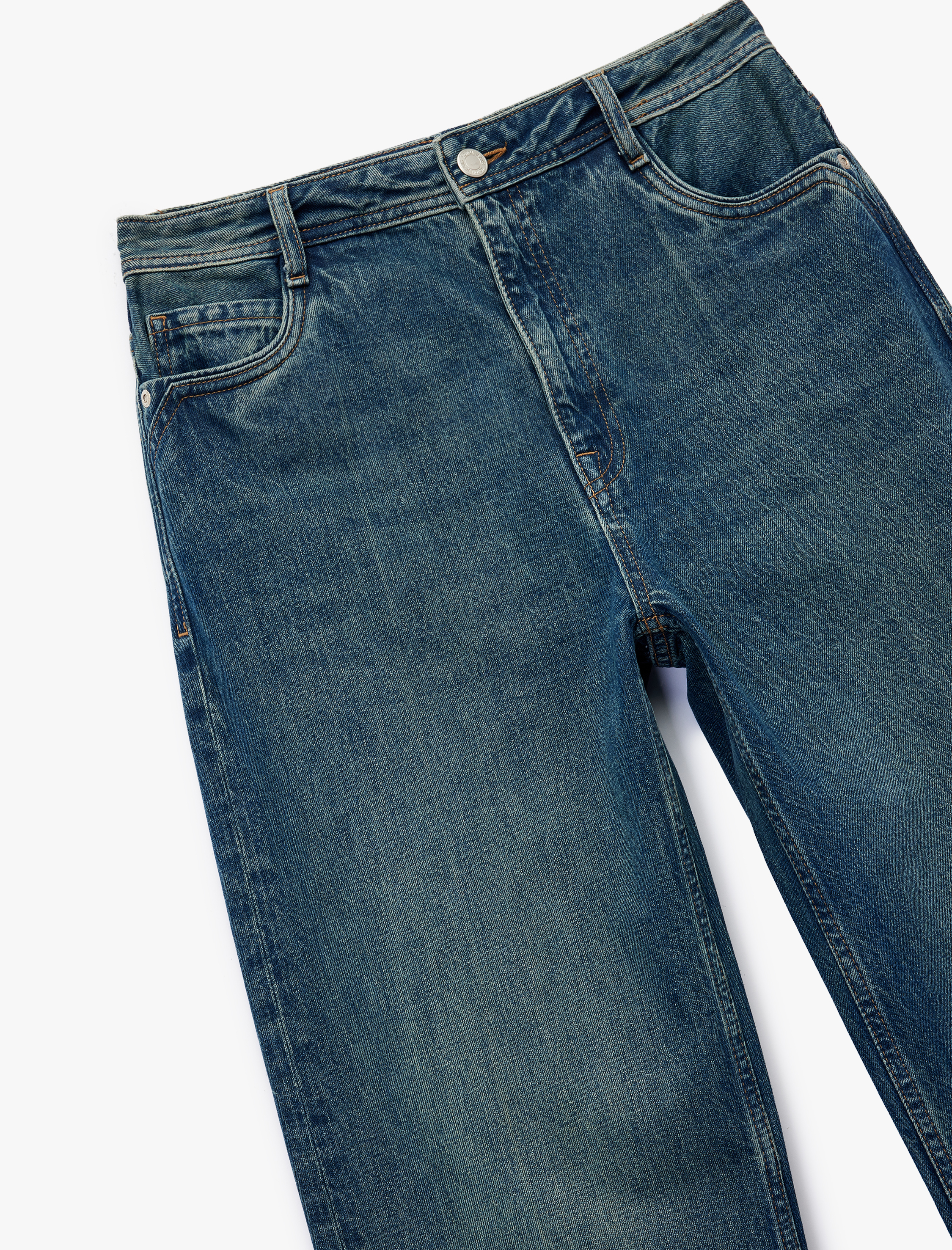 Koton X Sima Tarkan - Uzun Paça Straight Fit Jean Pantolon