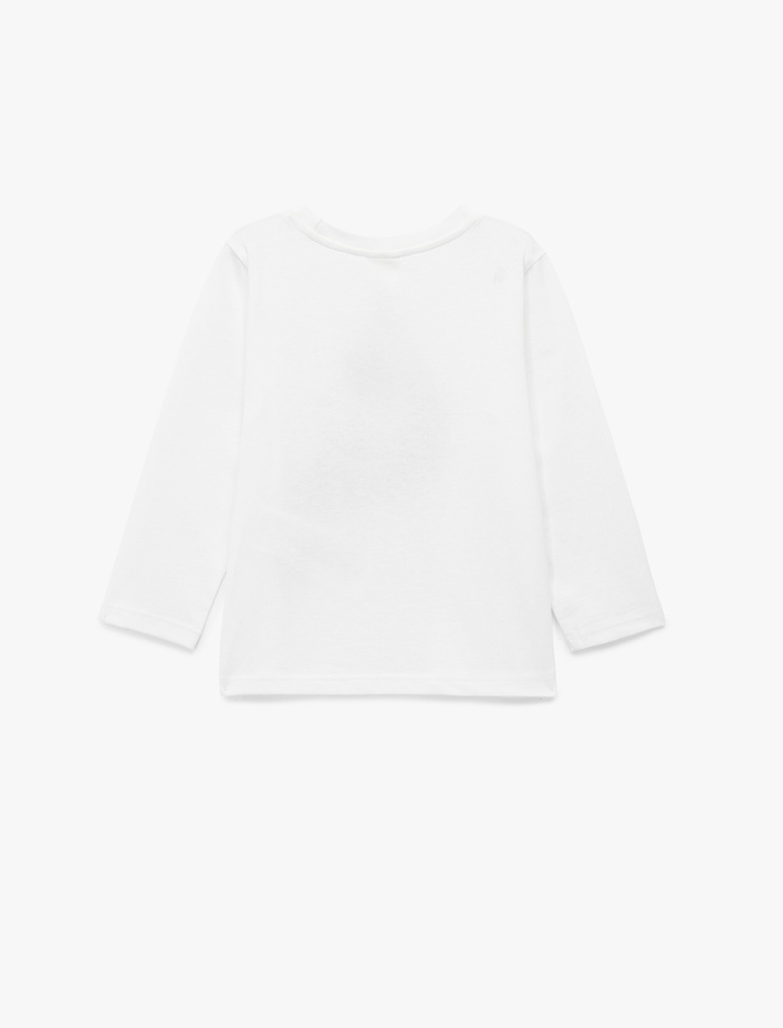 Erkek Bebek Pamuklu Uzun Kollu Bisiklet Yaka Atatürk Baskılı Tişört