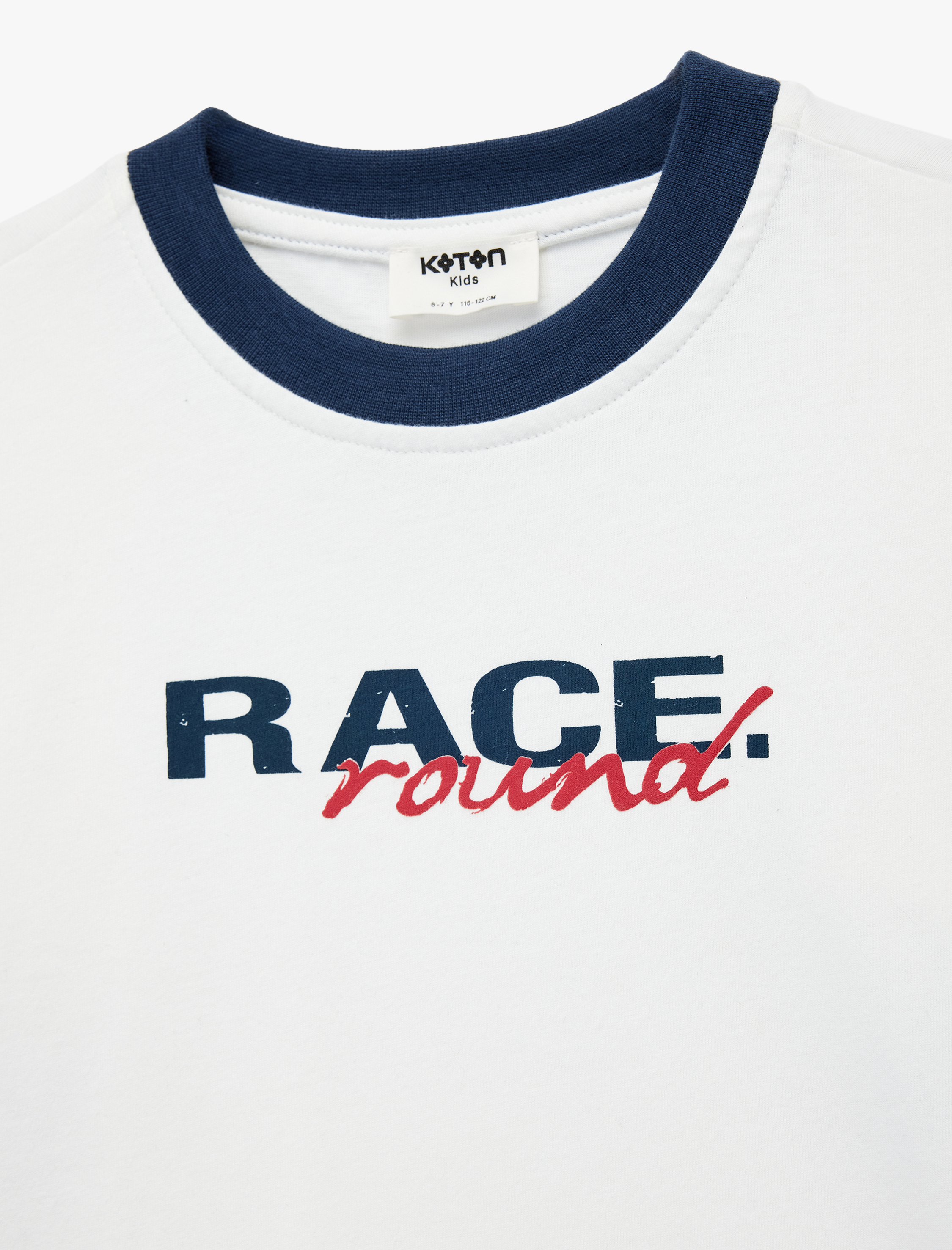  Erkek Çocuk Baskılı Uzun Kollu Bisiklet Yaka Pamuklu Tişört