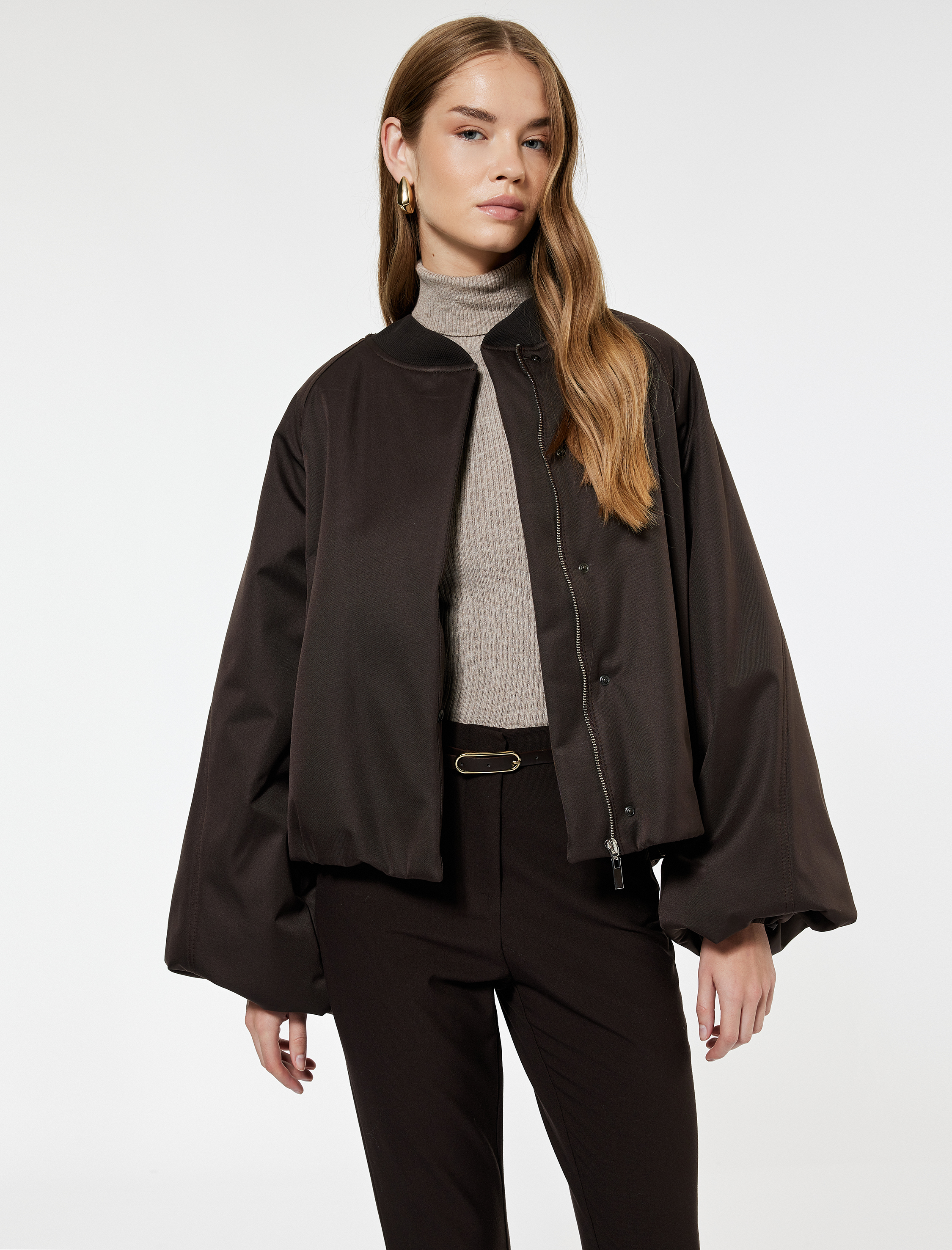 Koton X Sima Tarkan - Cepli Kolej Yaka Uzun Kollu Oversize Bomber Ceket