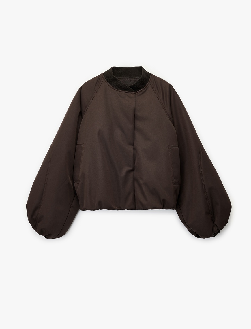   Koton X Sima Tarkan - Cepli Kolej Yaka Uzun Kollu Oversize Bomber Ceket