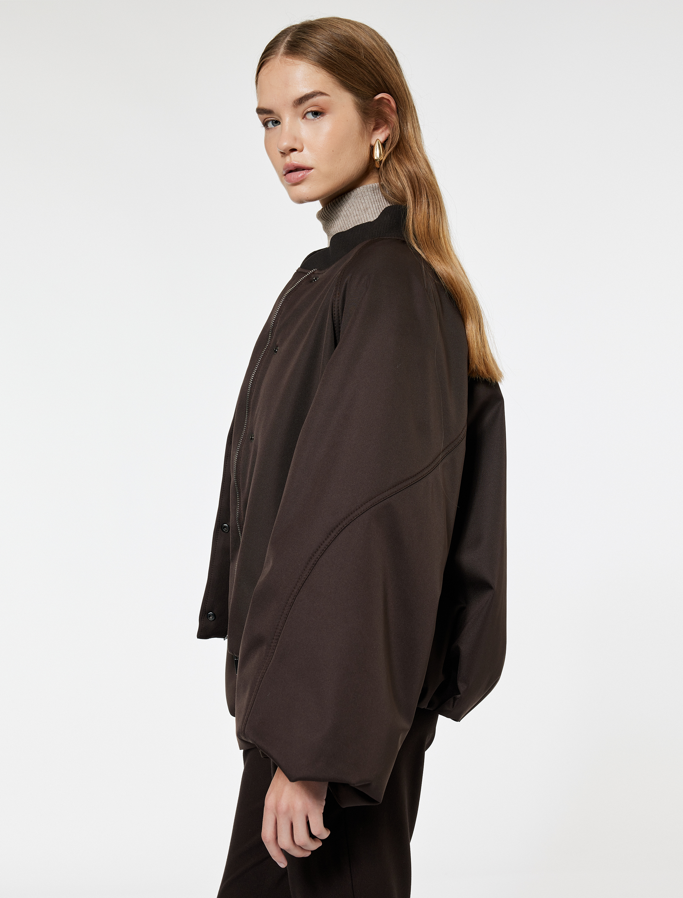 Koton X Sima Tarkan - Cepli Kolej Yaka Uzun Kollu Oversize Bomber Ceket