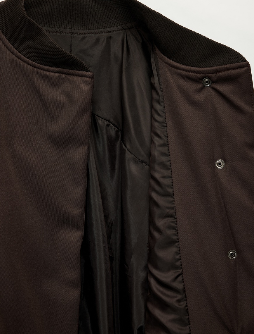   Koton X Sima Tarkan - Cepli Kolej Yaka Uzun Kollu Oversize Bomber Ceket
