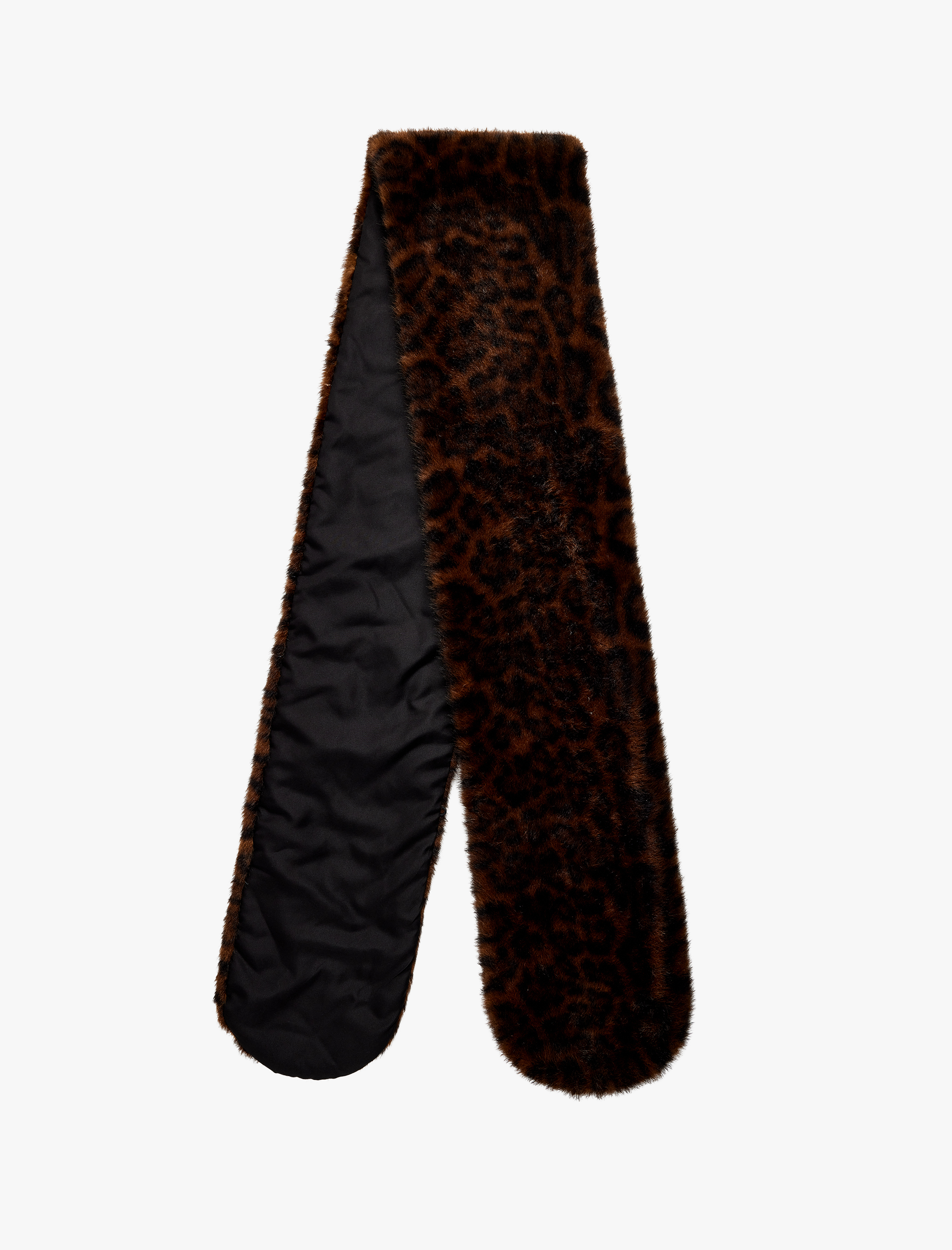  Kadın Leopar Desenli Suni Kürk Atkı - Koton X Melis Ağazat
