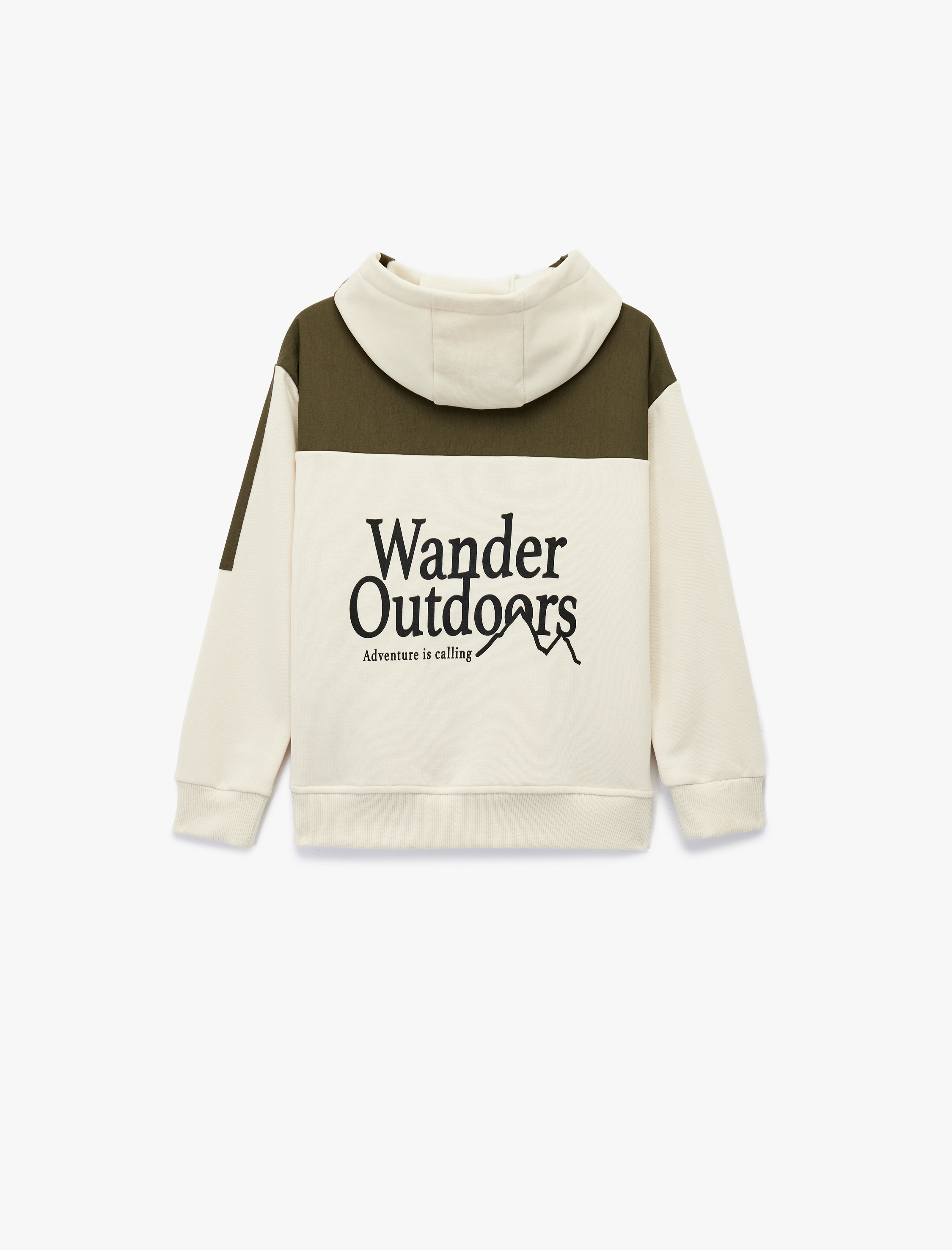  Erkek Çocuk Şardonlu Uzun Kollu Kapşonlu Nakış Detaylı Sweatshirt