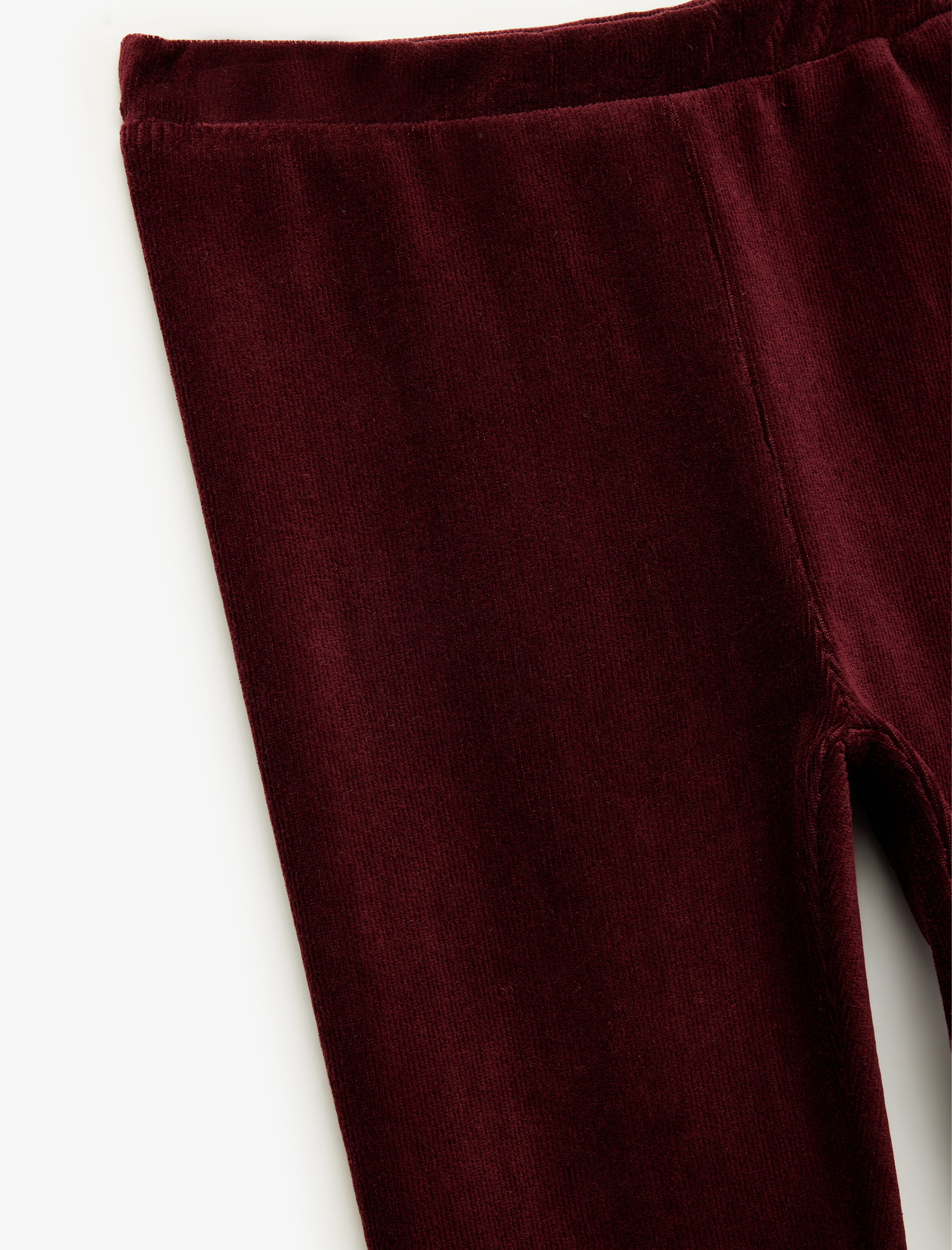  Kız Çocuk Beli Lastikli Yüksek Bel Basic Kadife Tayt