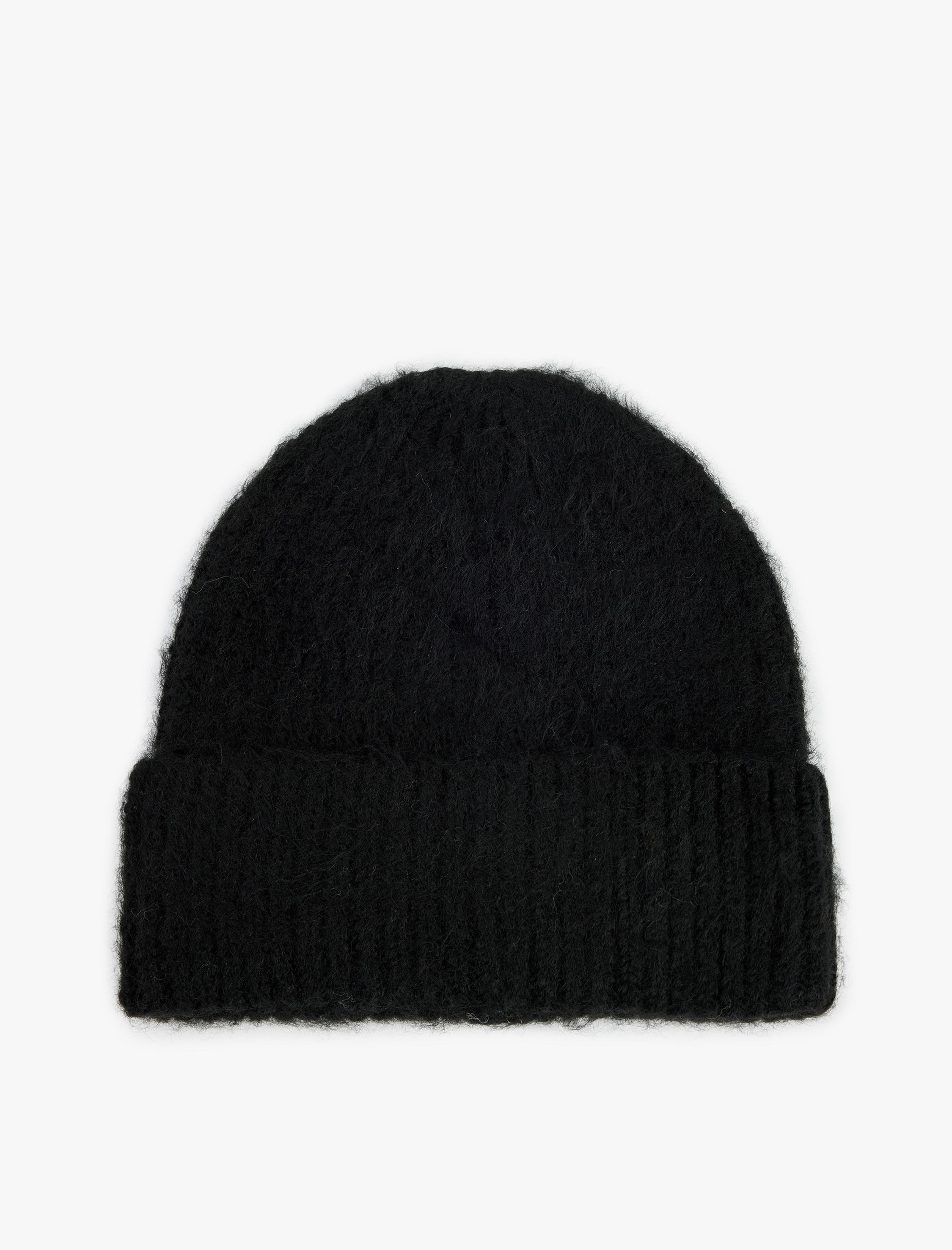  Kadın Yün Karışımlı Katlı Örgü Bere