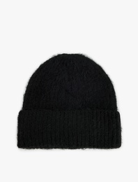 Yün Karışımlı Katlı Örgü Bere