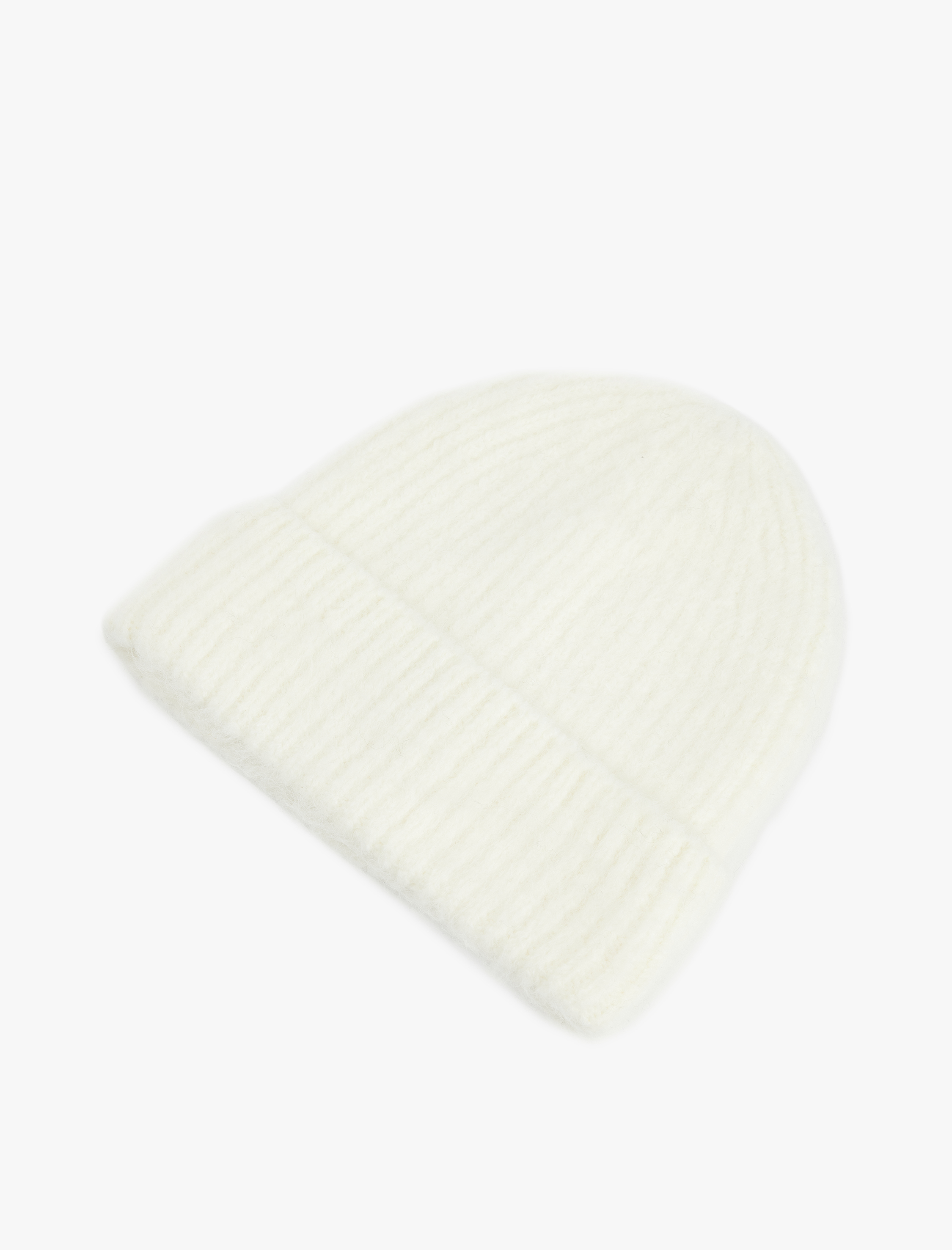  Kadın Yün Karışımlı Katlı Örgü Bere