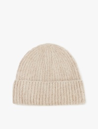 Yün Karışımlı Katlı Örgü Bere