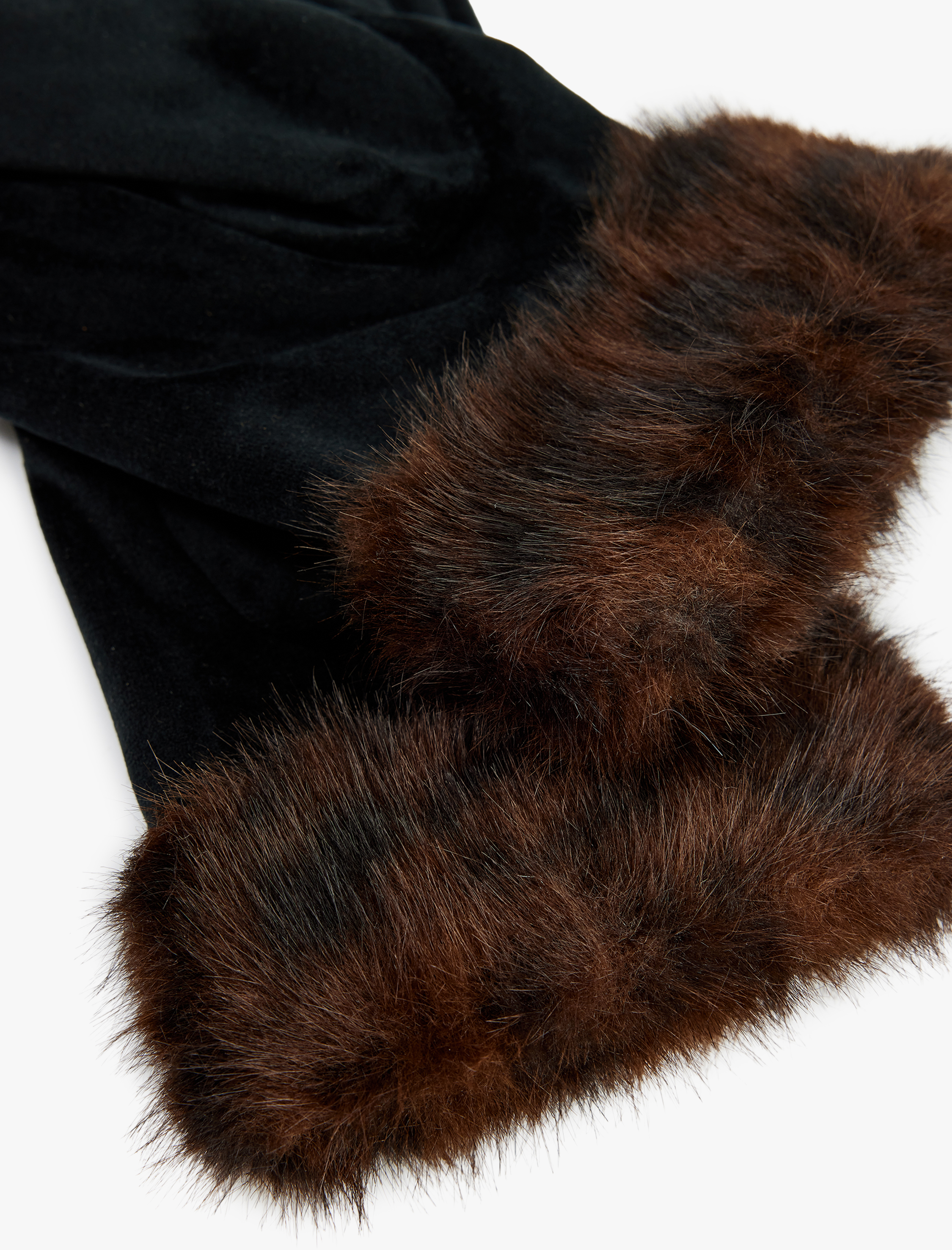  Kadın Suni Kürk Detaylı Eldiven