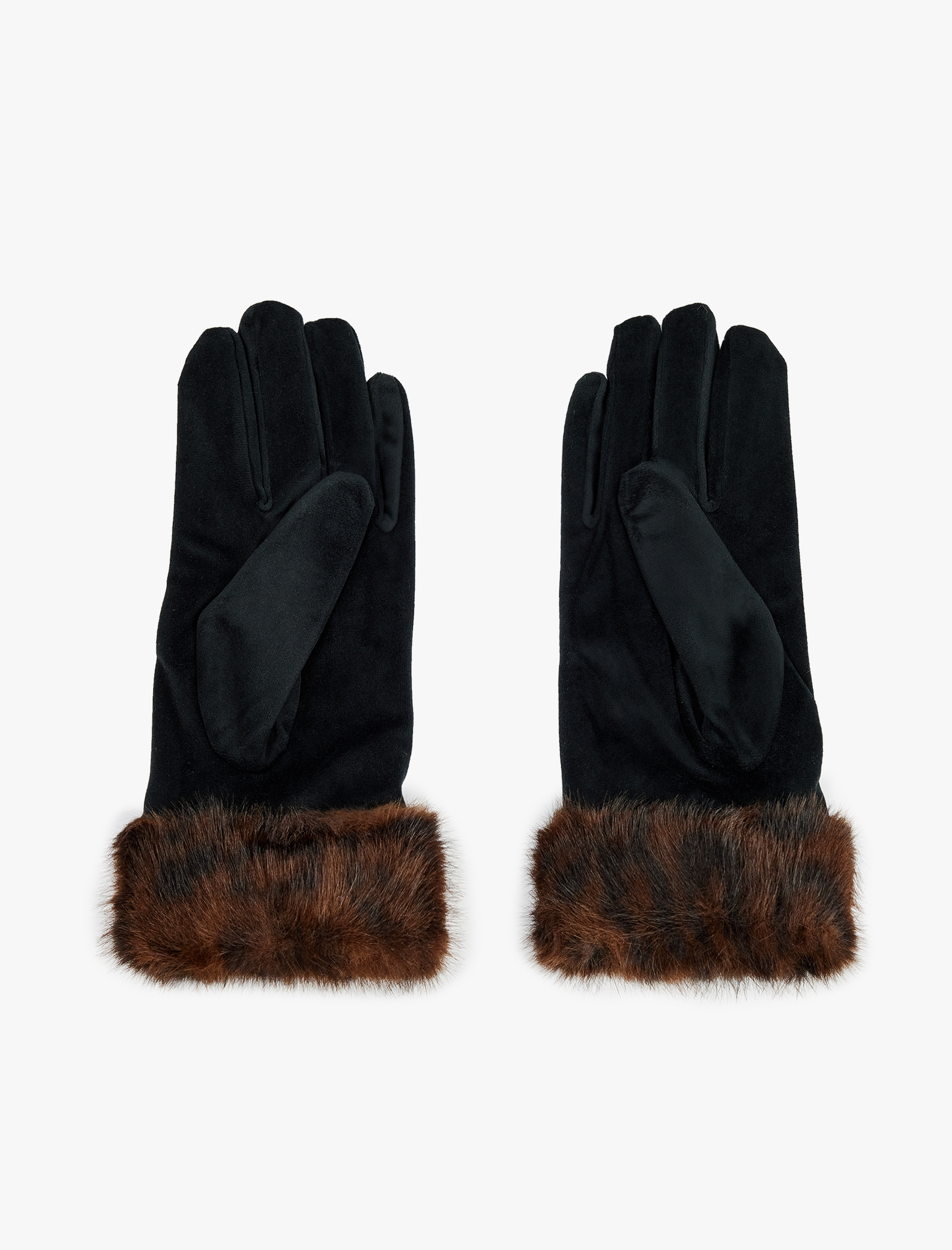  Kadın Suni Kürk Detaylı Eldiven