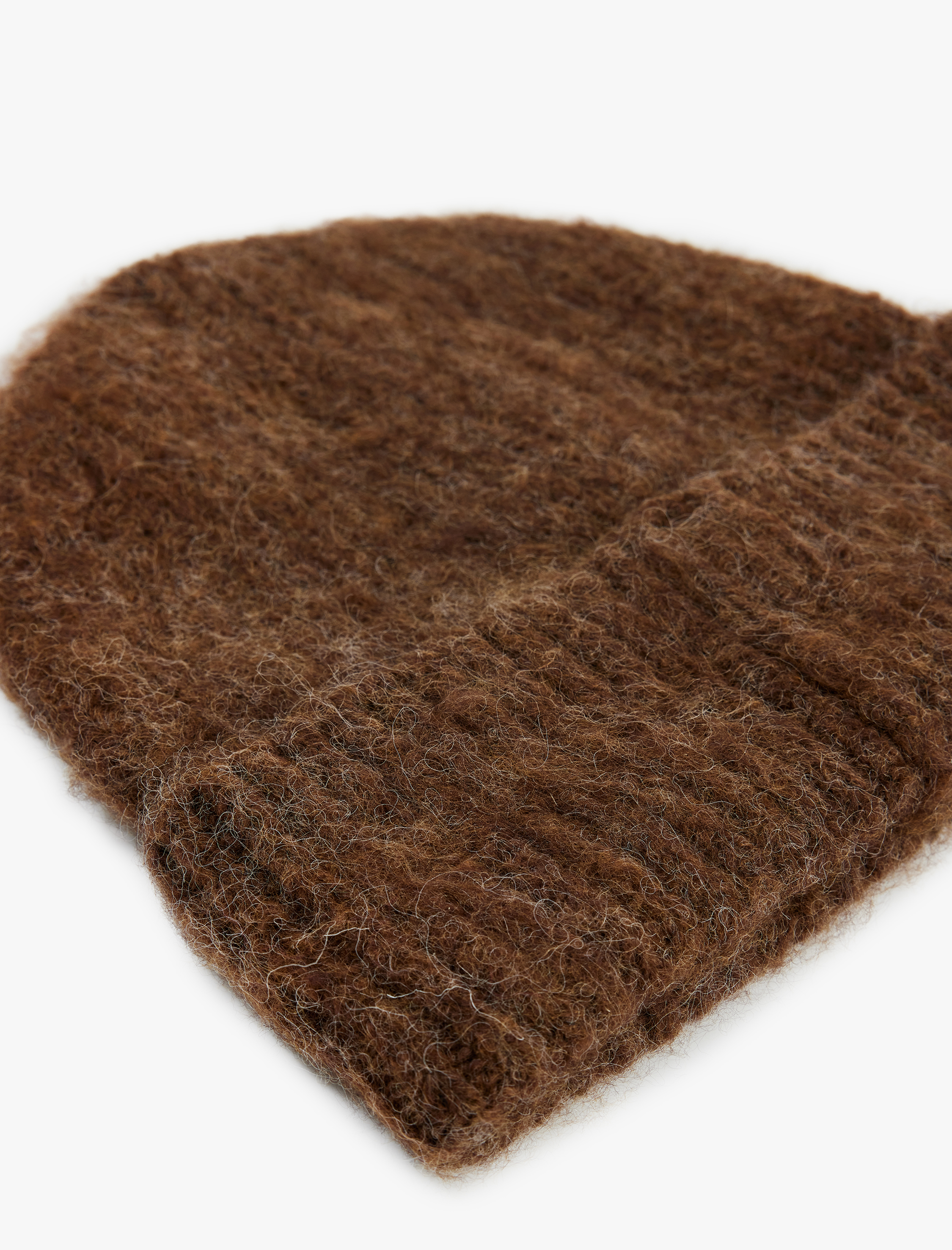  Kadın Yün Karışımlı Katlı Örgü Bere