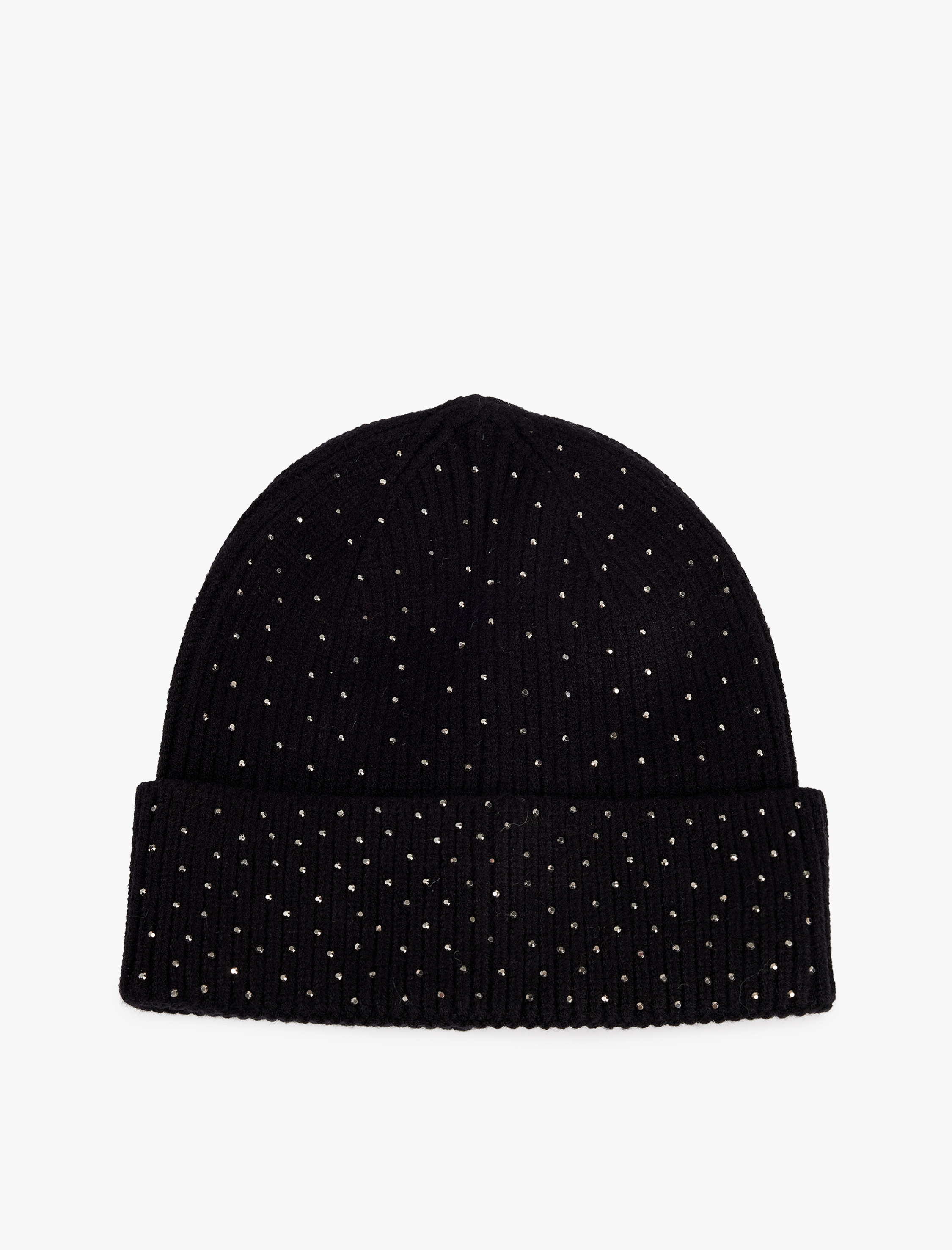  Kadın Viskon Karışımlı Taş Detaylı Örgü Bere