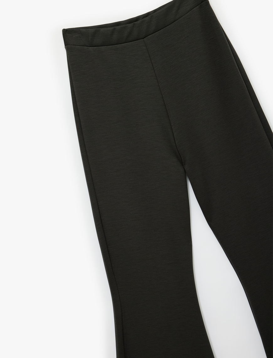  Scuba Kumaş Slim Fit İspanyol Paça Pantolon