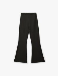 Scuba Kumaş Slim Fit İspanyol Paça Pantolon