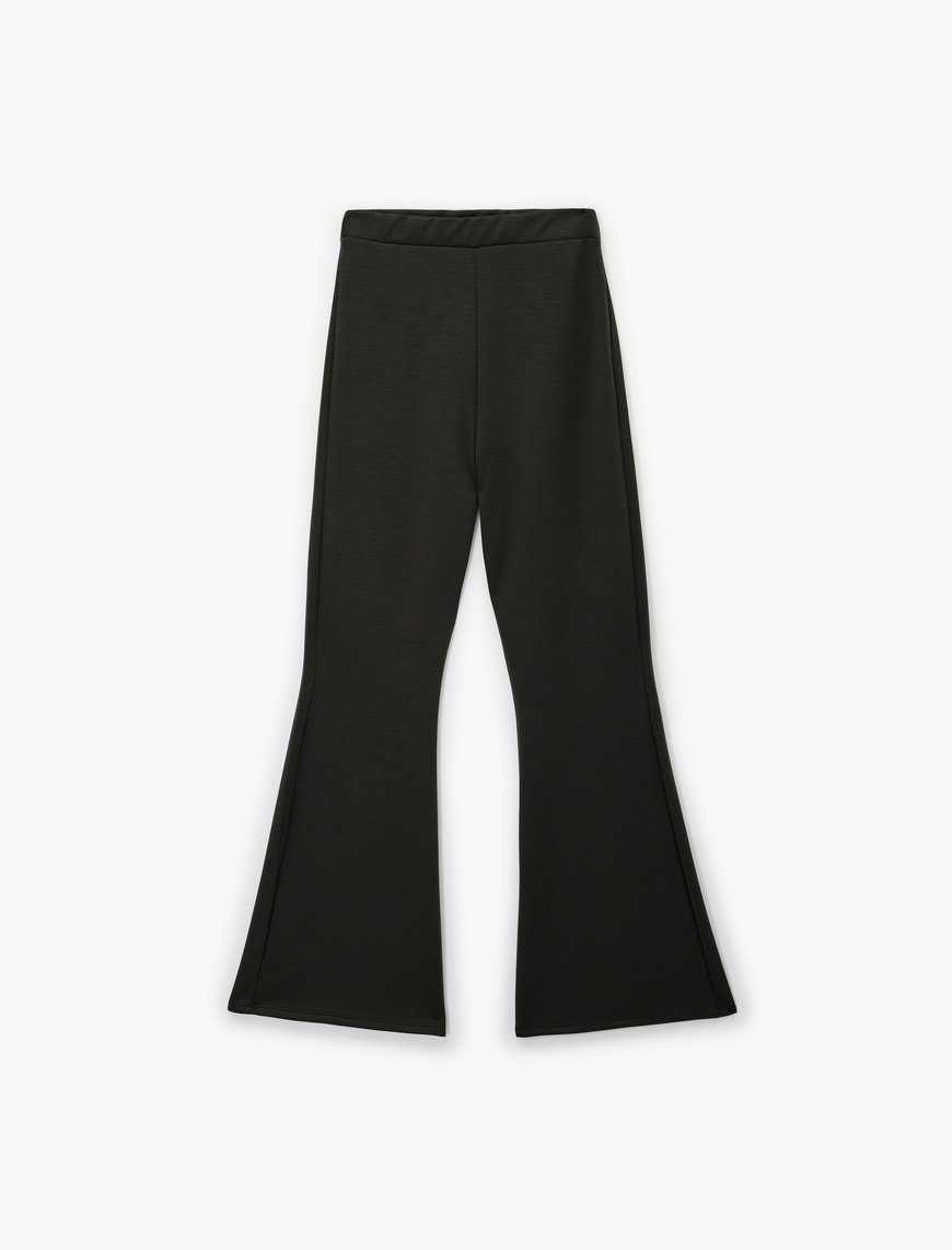   Scuba Kumaş Slim Fit İspanyol Paça Pantolon