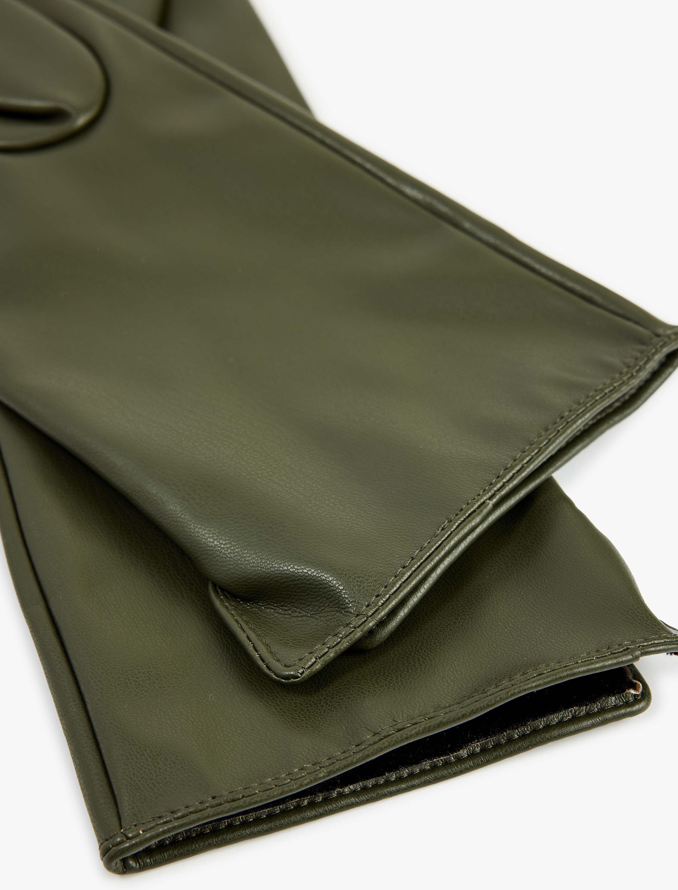  Kadın Deri Görünümlü Uzun Eldiven - Koton X Sima Tarkan