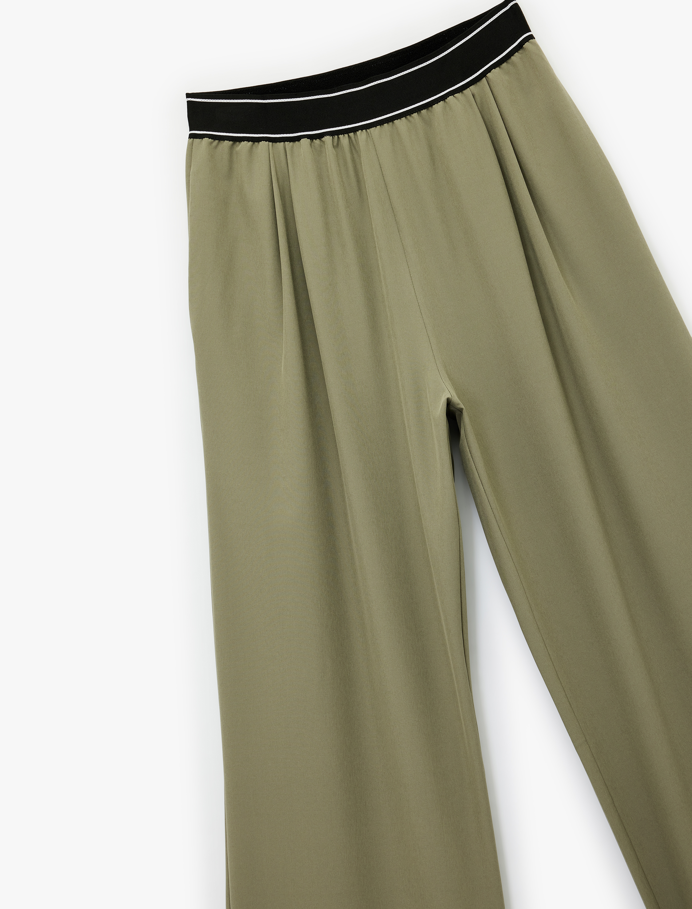   Yüksek Bel Biyeli Geniş Paça Eşofman Altı