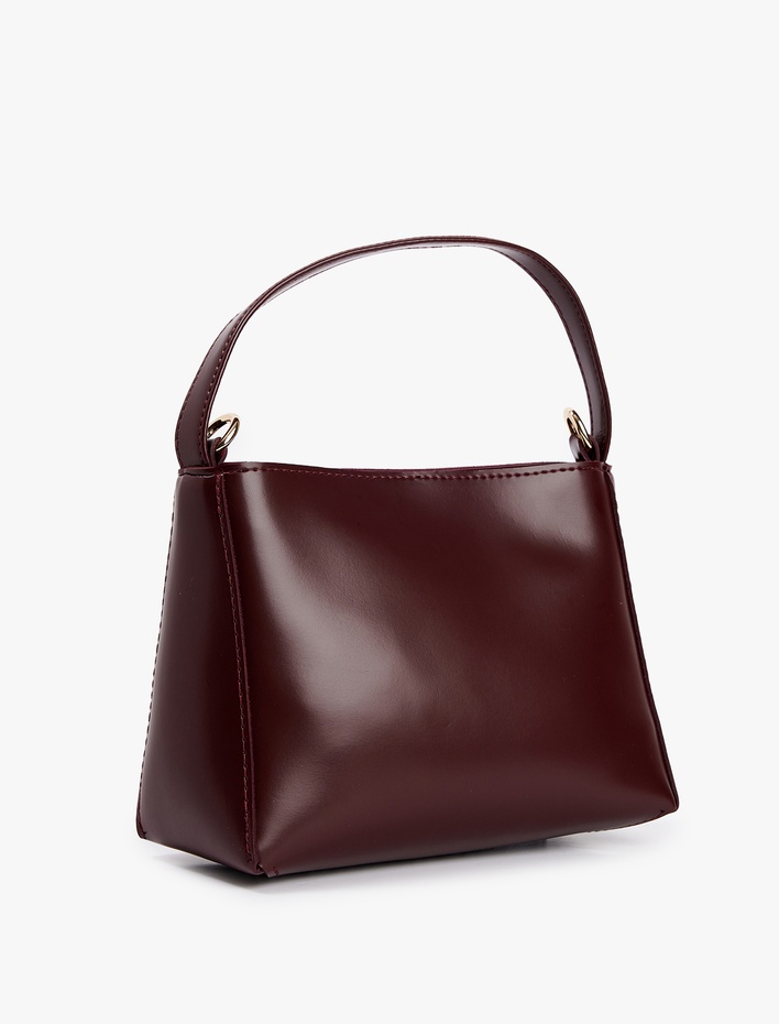 Kadın Suni Deri Saplı Askılı Fermuarlı Omuz Çantası