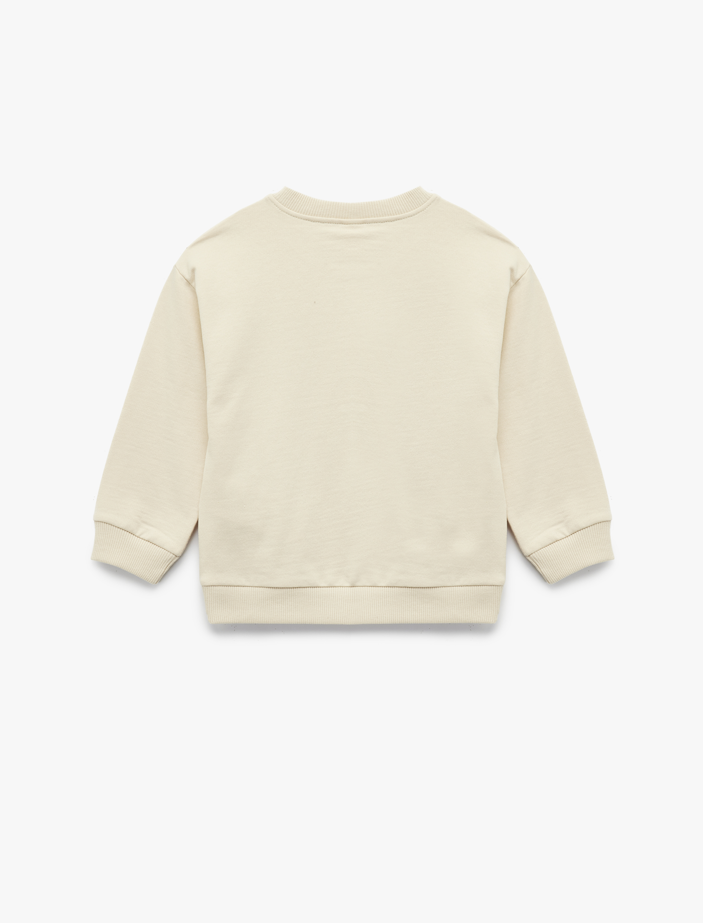  Erkek Bebek Pamuklu Uzun Kollu Bisiklet Yaka Baskılı Sweatshirt