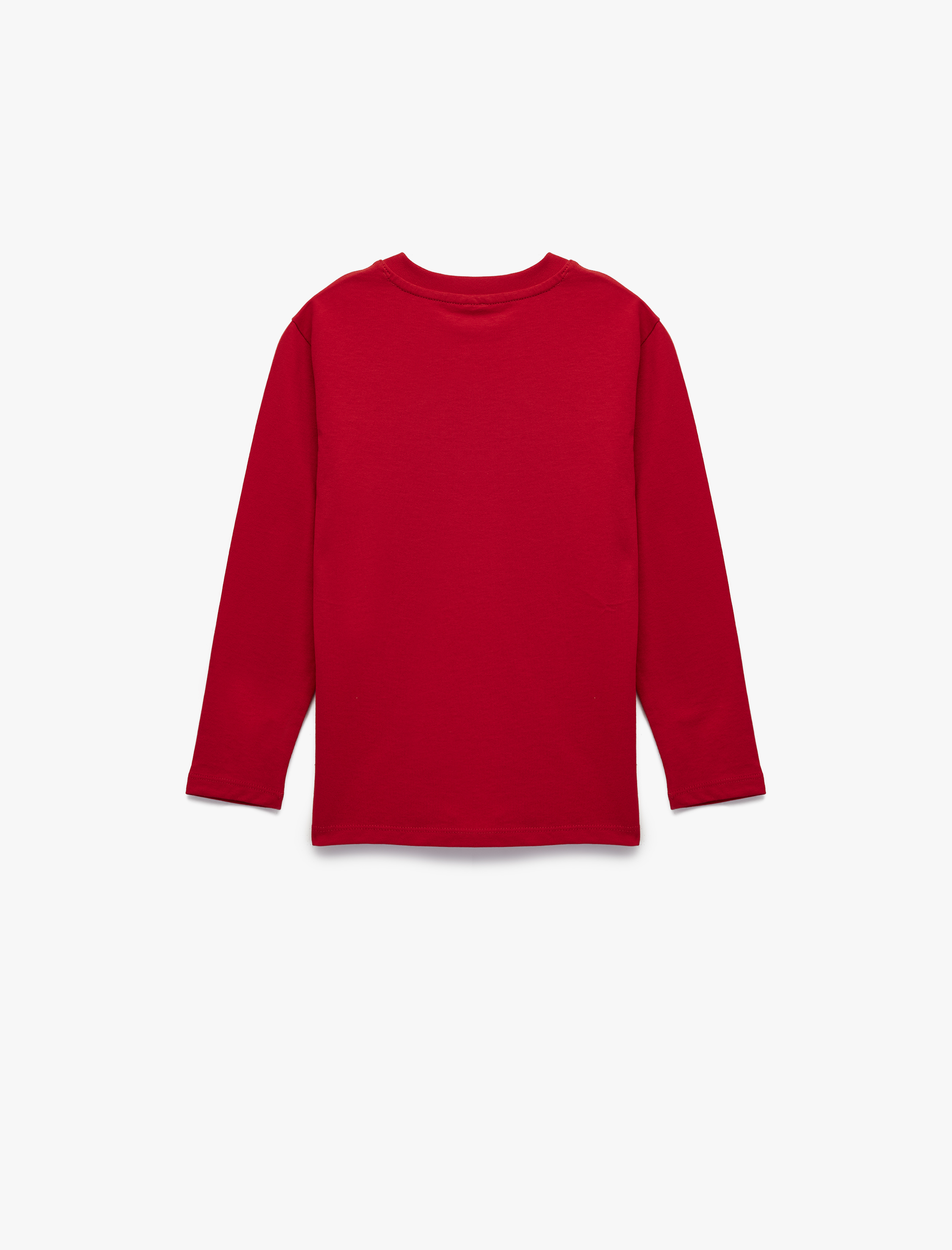  Erkek Çocuk Pamuklu Uzun Kollu Bisiklet Yaka Atatürk Baskılı Tişört