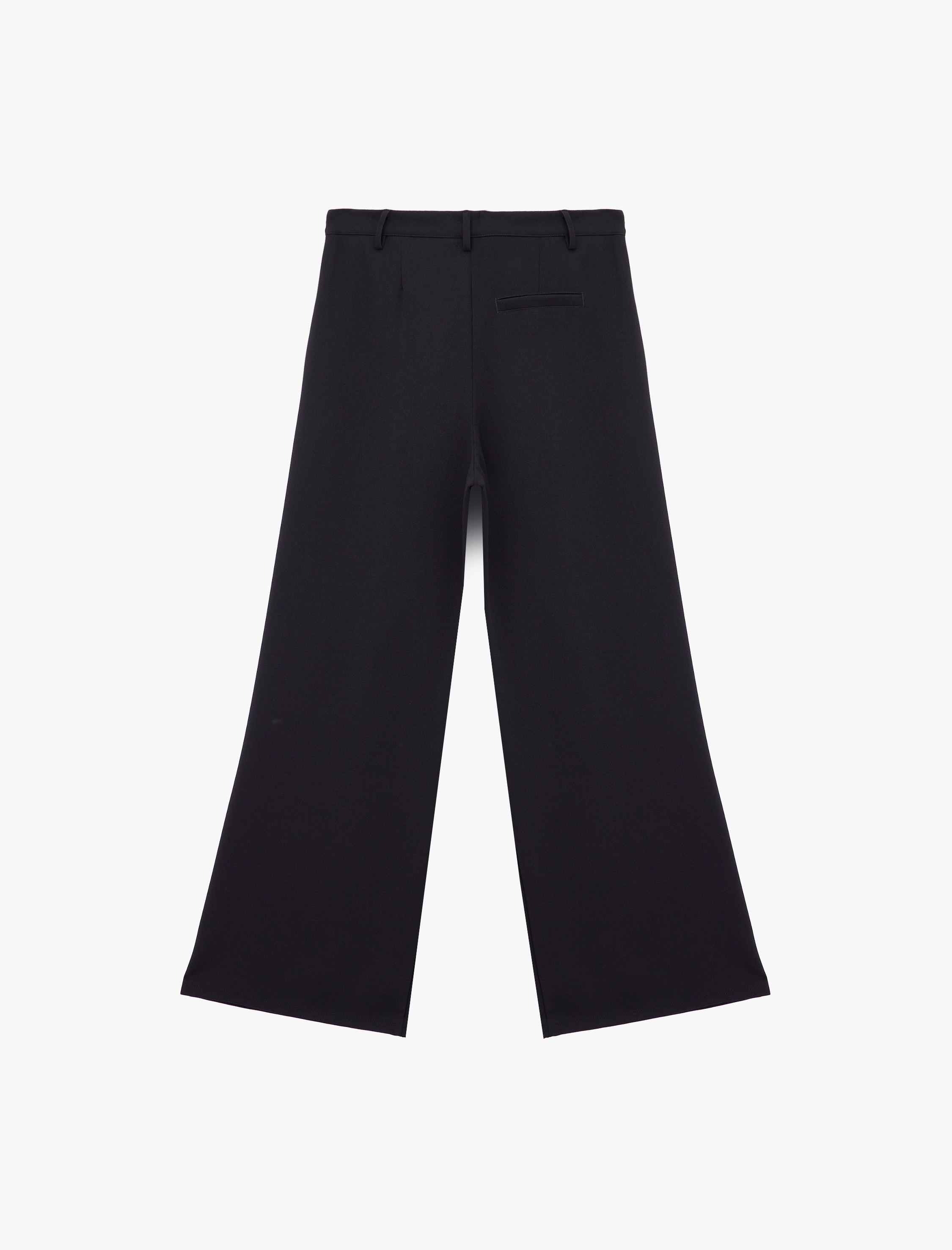   Düğmeli Cep Detaylı Normal Bel Geniş Paça Kumaş Pantolon