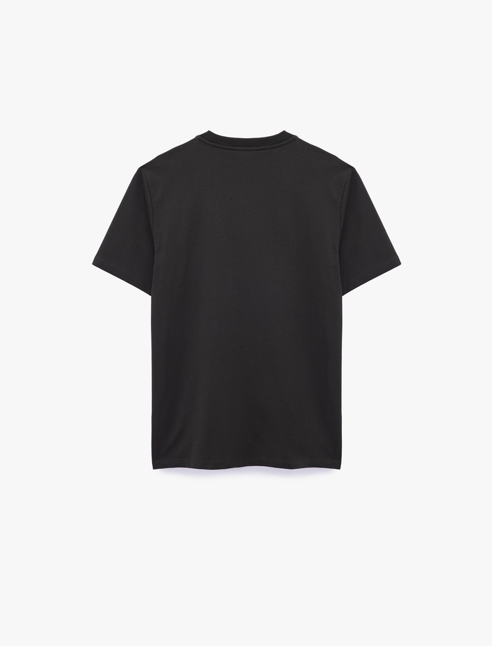  Kısa Kollu Bisiklet Yaka Tok Kumaş Regular Fit Pamuklu Tişört