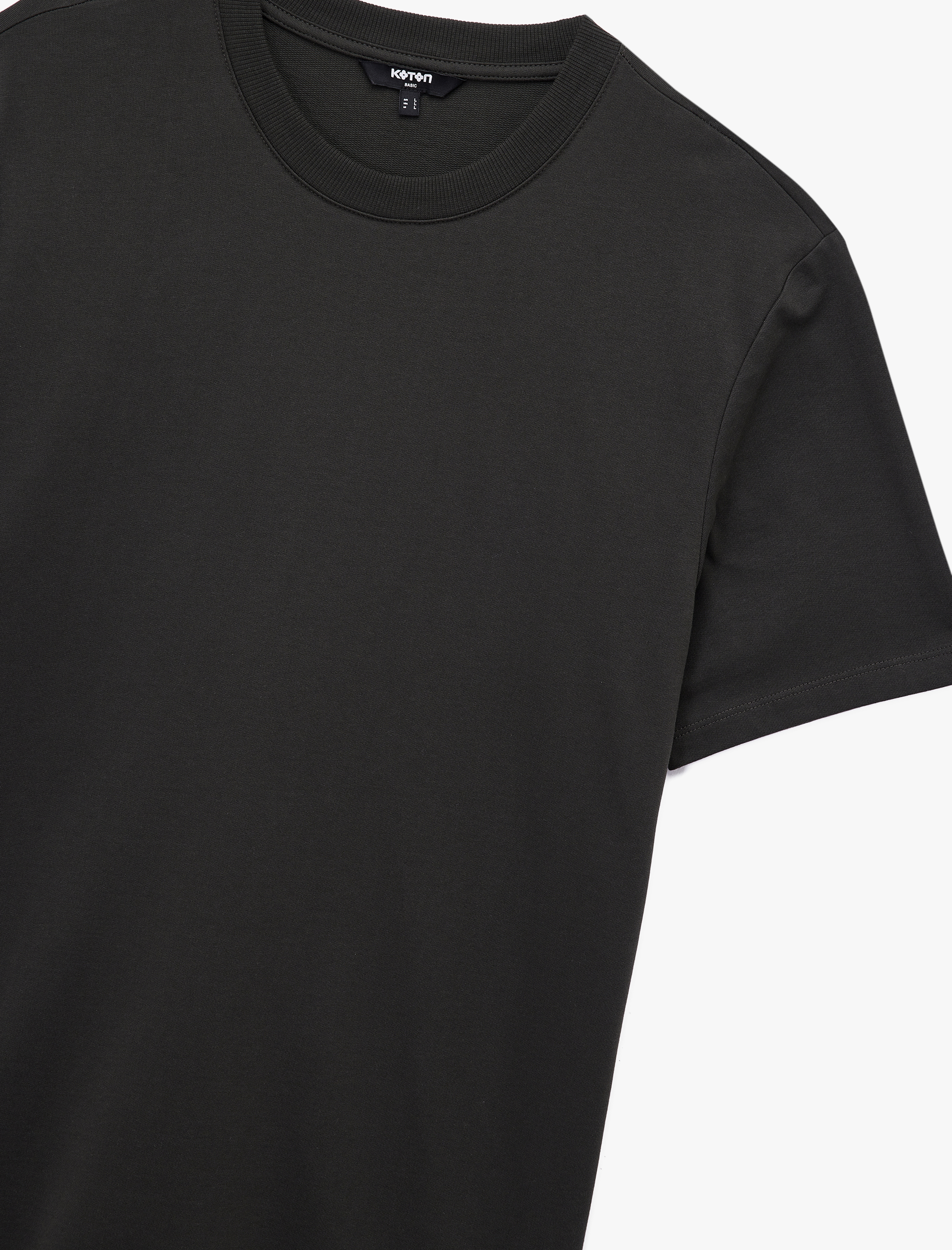   Kısa Kollu Bisiklet Yaka Tok Kumaş Regular Fit Pamuklu Tişört