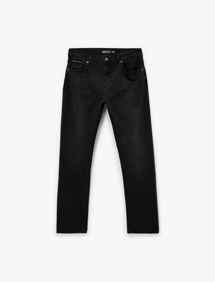  Pamuklu Normal Bel Straight Fit Jean Pantolon - Mark Jean