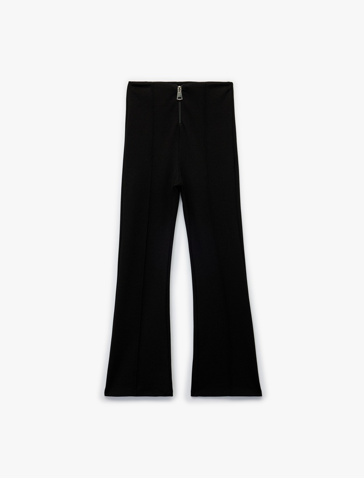 Kız Çocuk Viskon Karışımlı Slim Fit Basic Pantolon