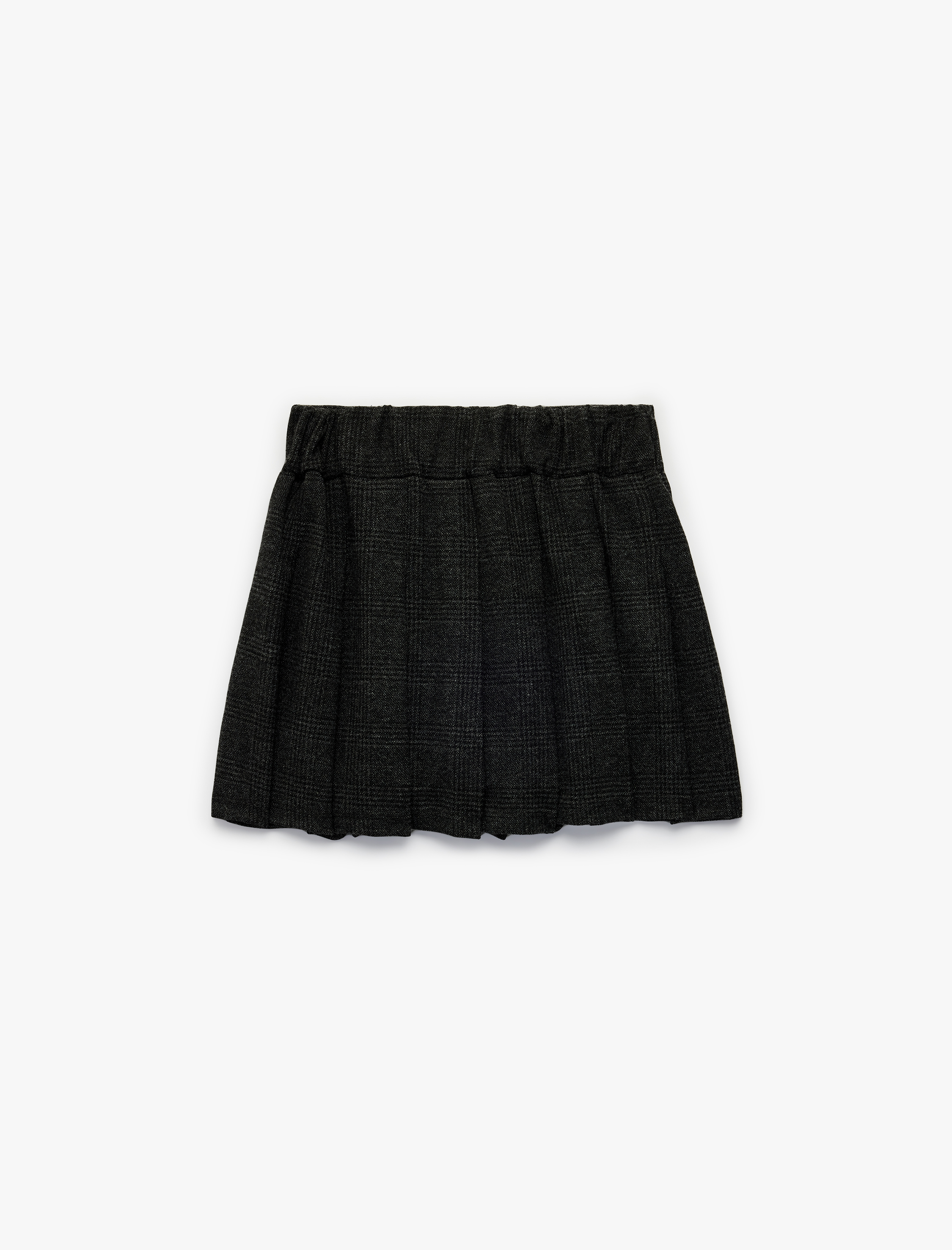  Kız Çocuk Kemer Detaylı Viskon Karışımlı Kalın Piliseli Etek