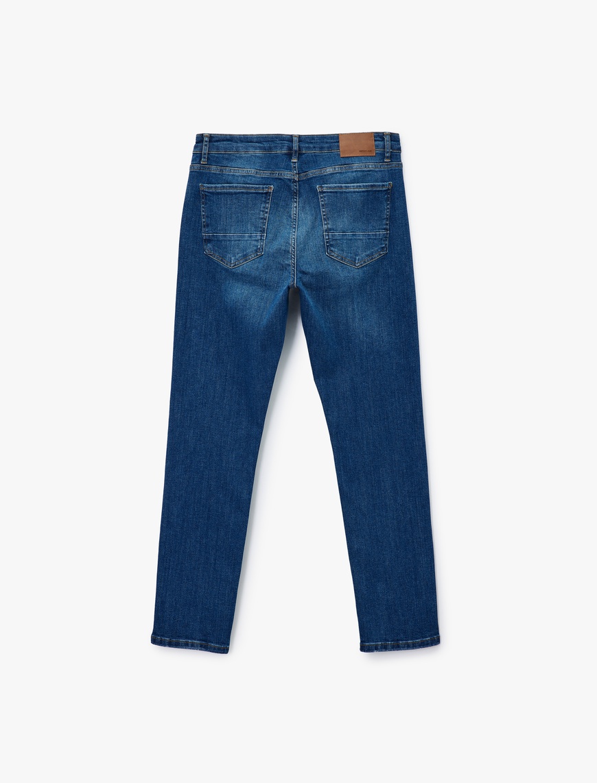   Pamuklu Normal Bel Slim Fit Jean Pantolon - Brad Jean