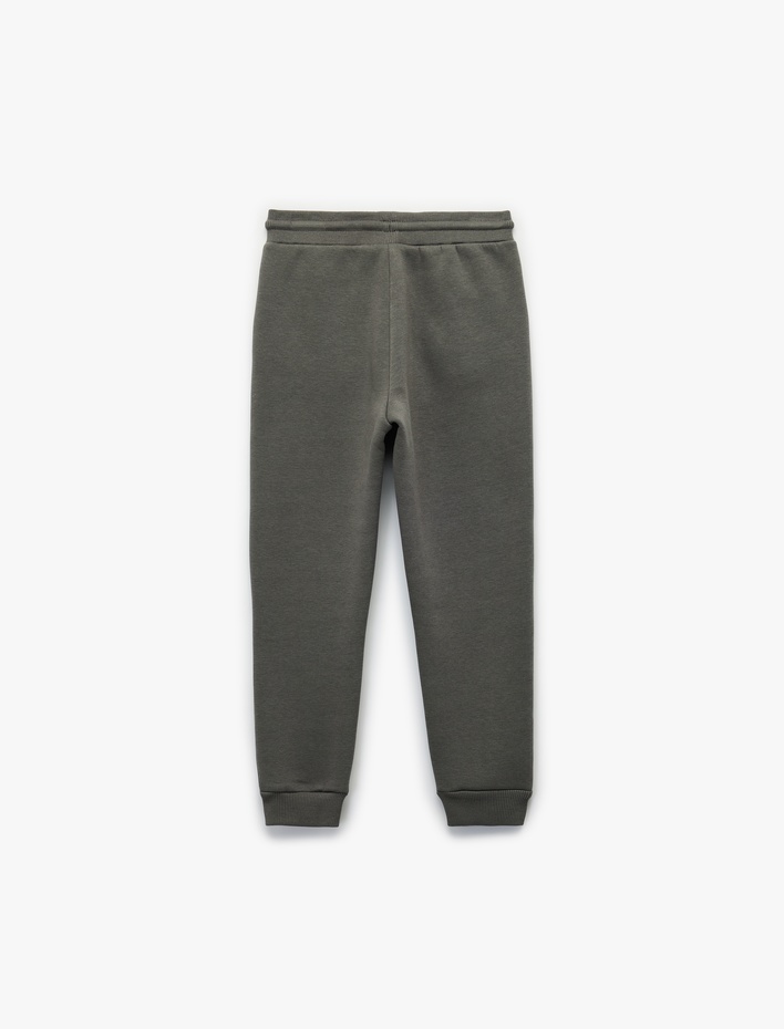 Erkek Çocuk Beli Bağcıklı Baskılı Jogger Eşofman Altı