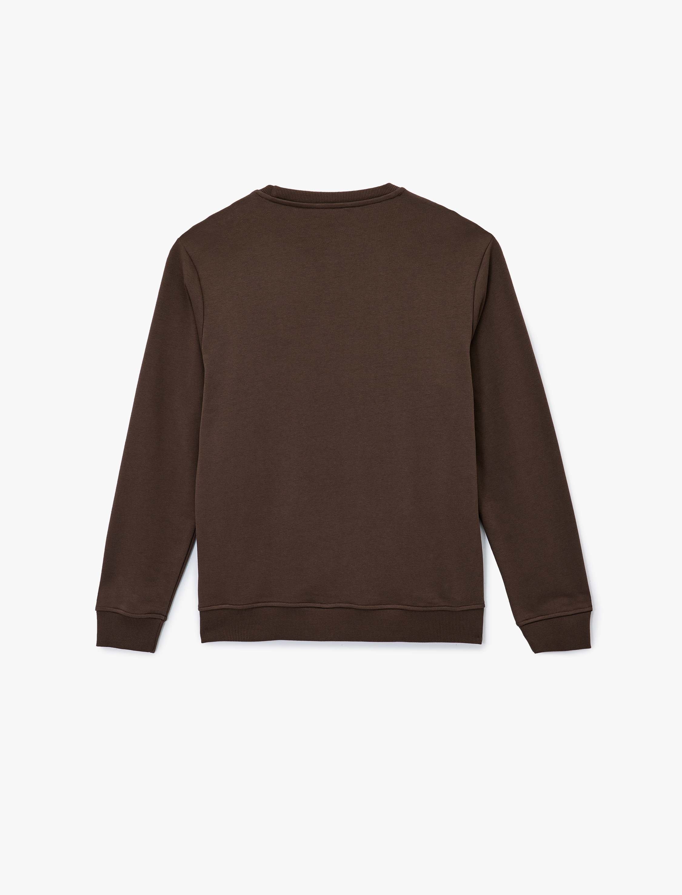   Uzun Kollu Bisiklet Yaka Baskılı Sweatshirt