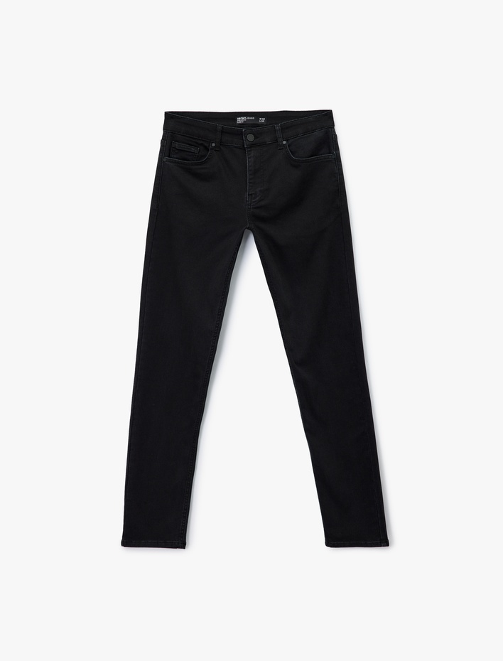  Düğmeli Normal Bel Slim Fit Jean Pantolon - Brad Jean