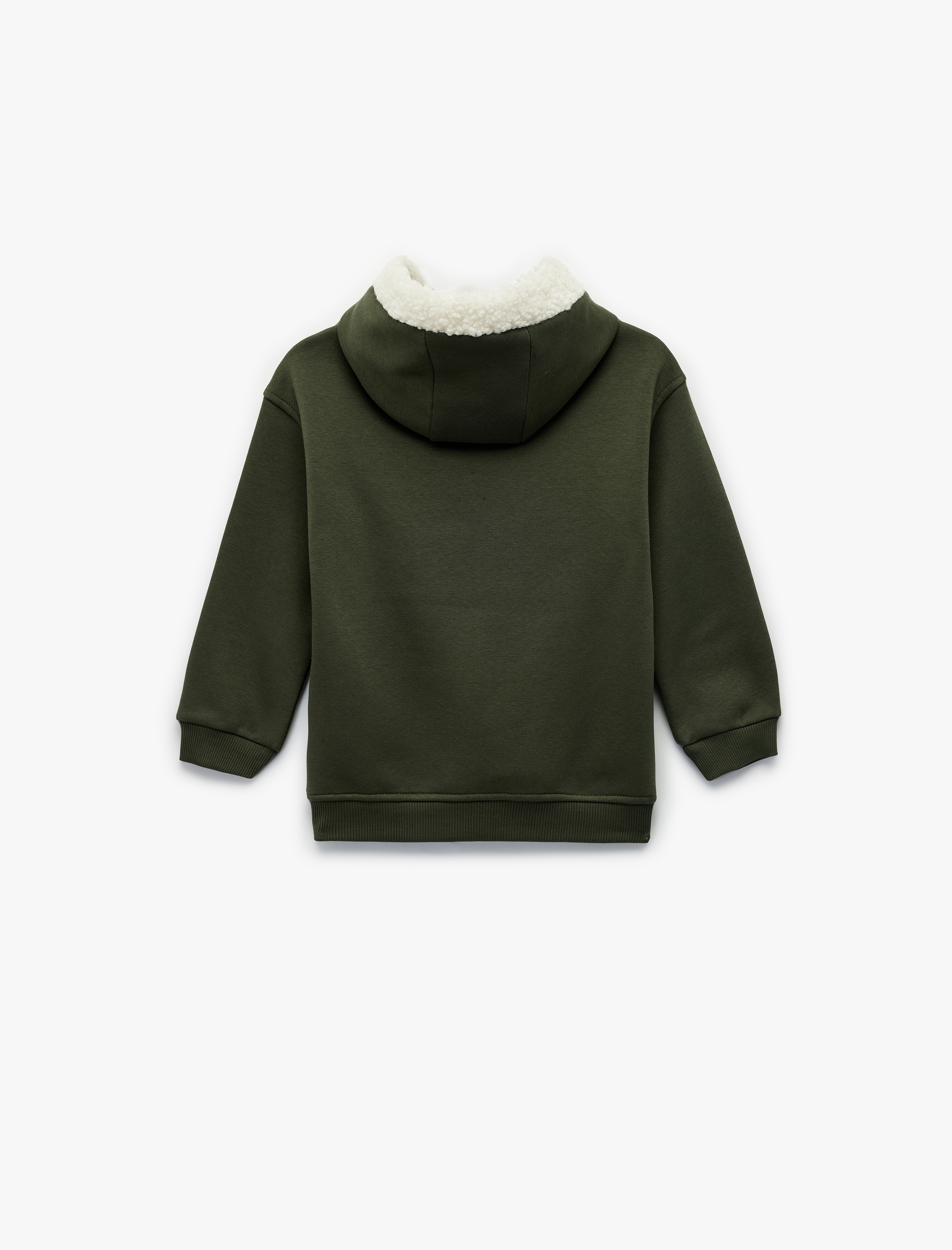  Erkek Bebek Uzun Kollu Baskılı Kapşonlu Oversize Sweatshirt