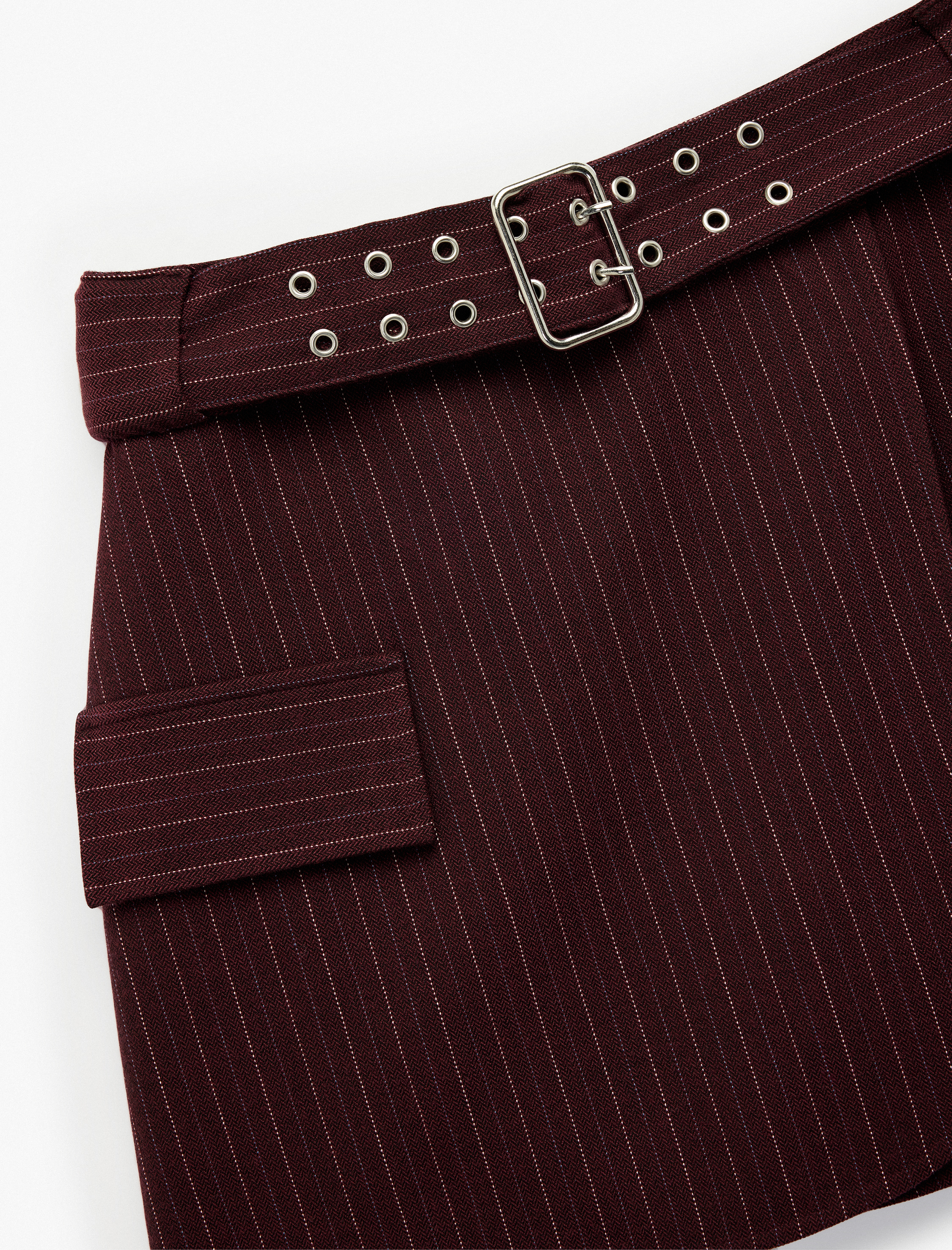   Koton X Sibil Çetinkaya - A Kesim Kemerli Kruvaze Mini Etek