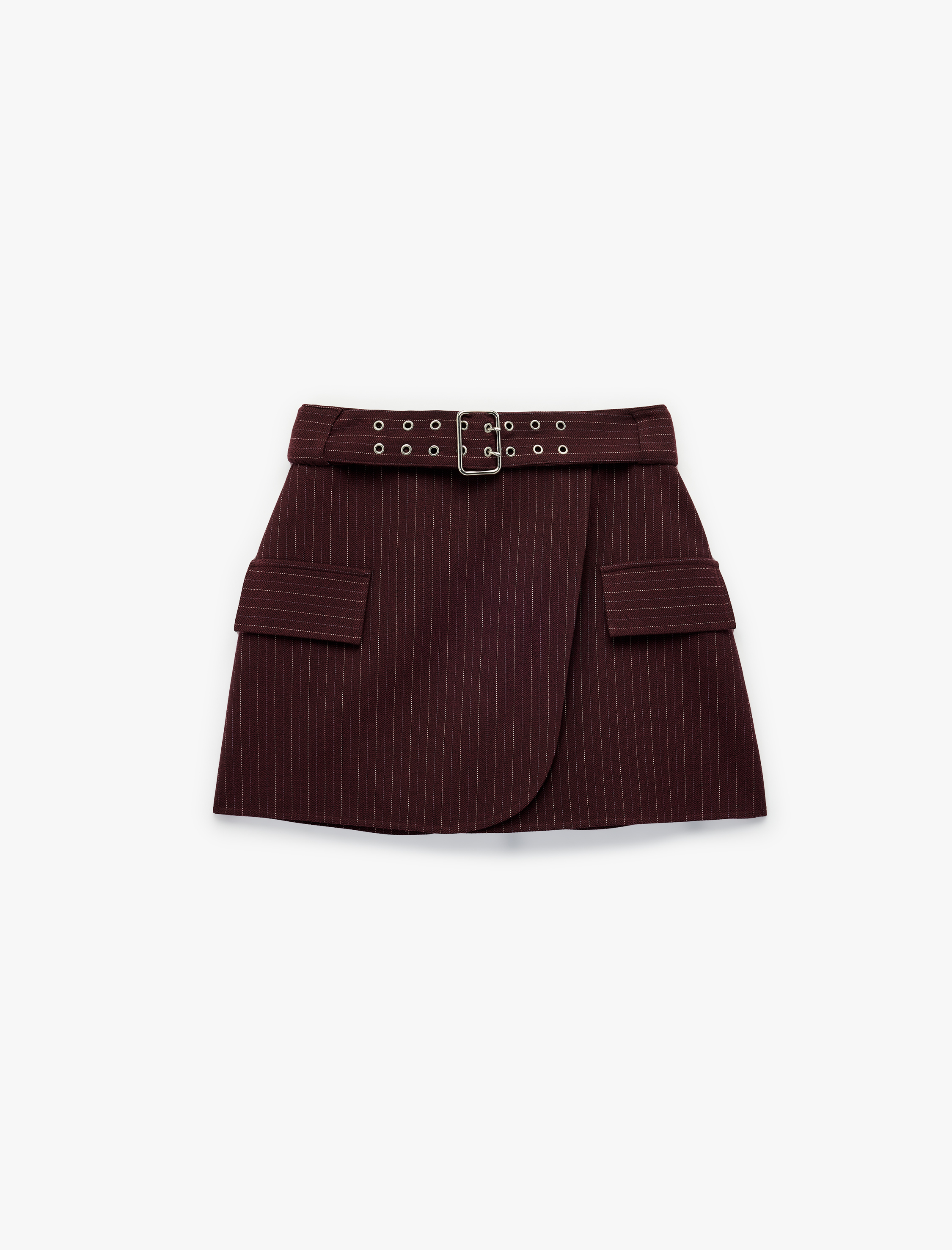   Koton X Sibil Çetinkaya - A Kesim Kemerli Kruvaze Mini Etek