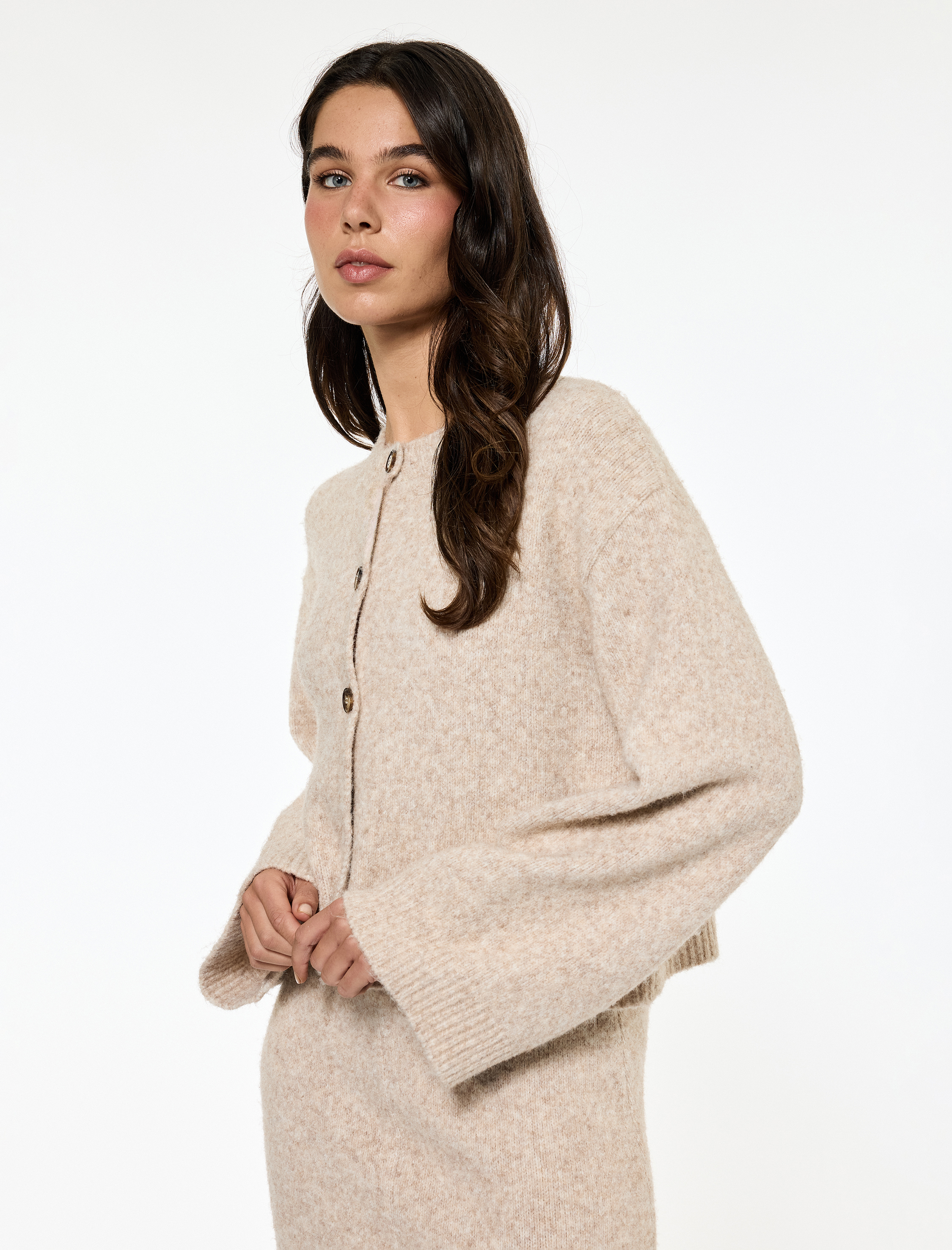   Koton X Sibil Çetinkaya - Uzun Kollu Bisiklet Yaka Düğmeli Triko Hırka