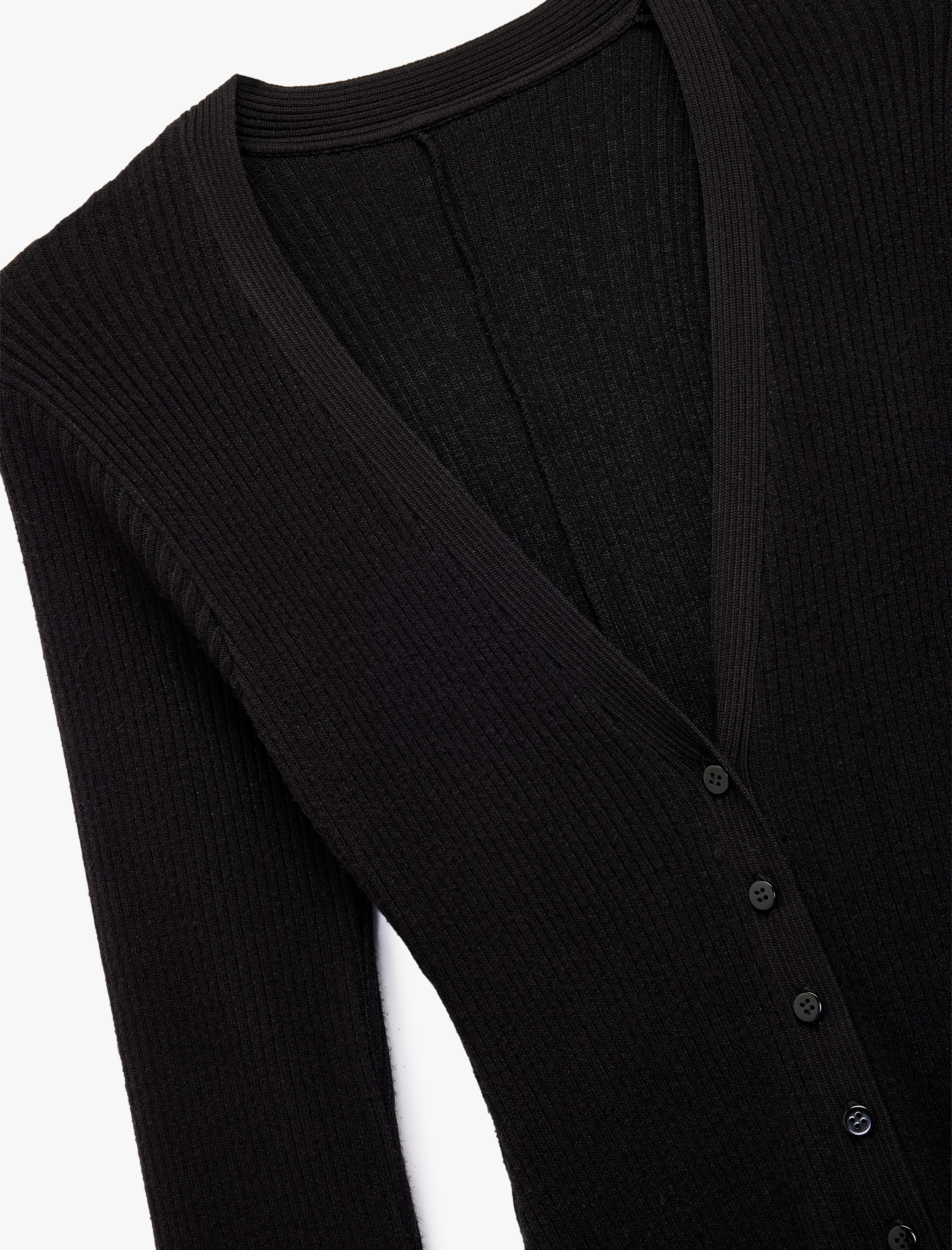   Koton X Sibil Çetinkaya - Uzun Kollu Derin V Yaka Düğmeli Triko Elbise