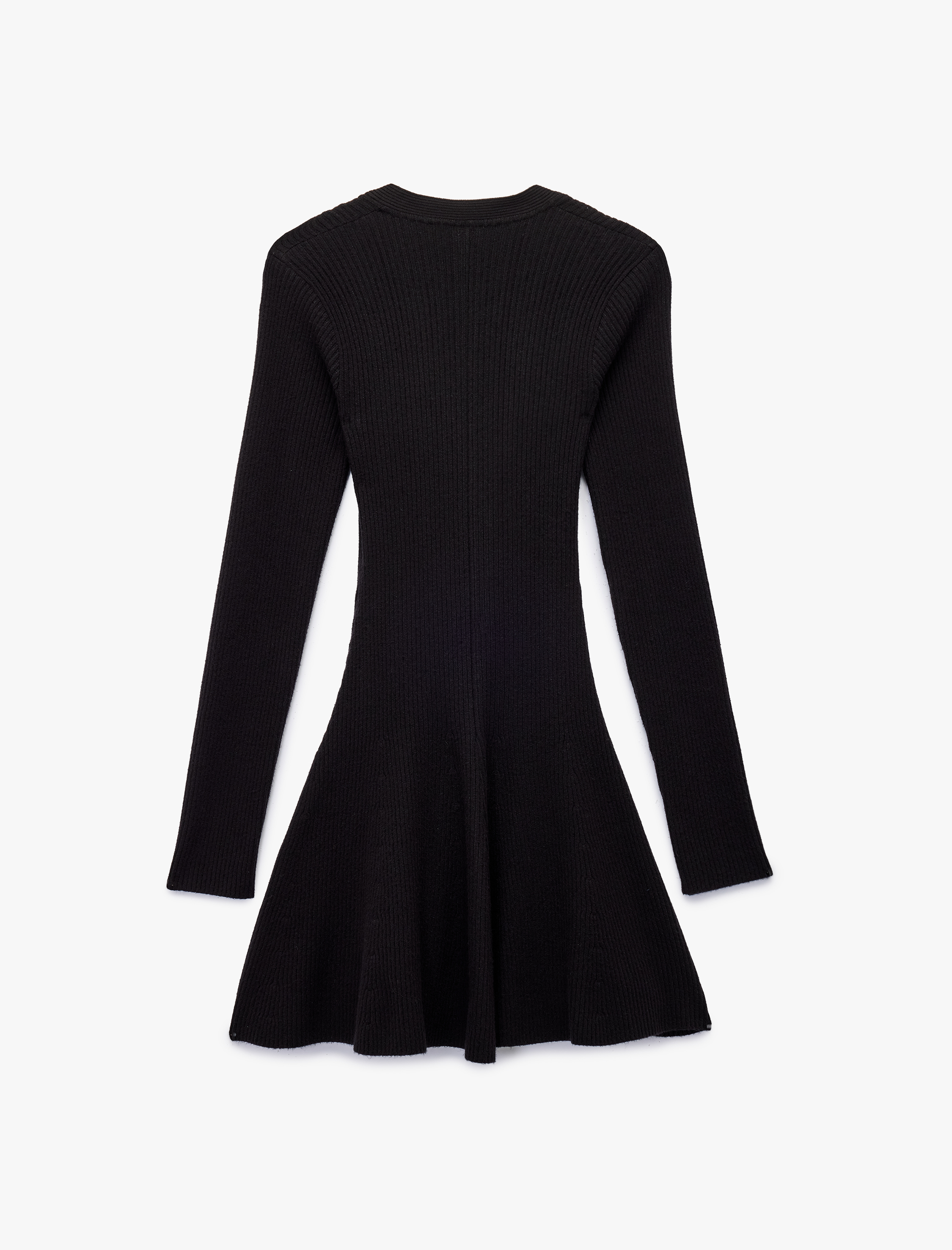   Koton X Sibil Çetinkaya - Uzun Kollu Derin V Yaka Düğmeli Triko Elbise