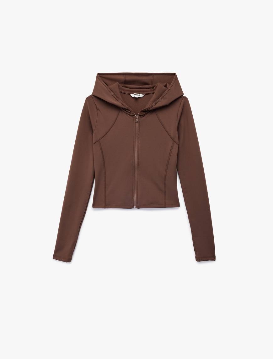   Koton X Sibil Çetinkaya - Slim Fit Uzun Kollu Kapüşonlu Sweatshirt