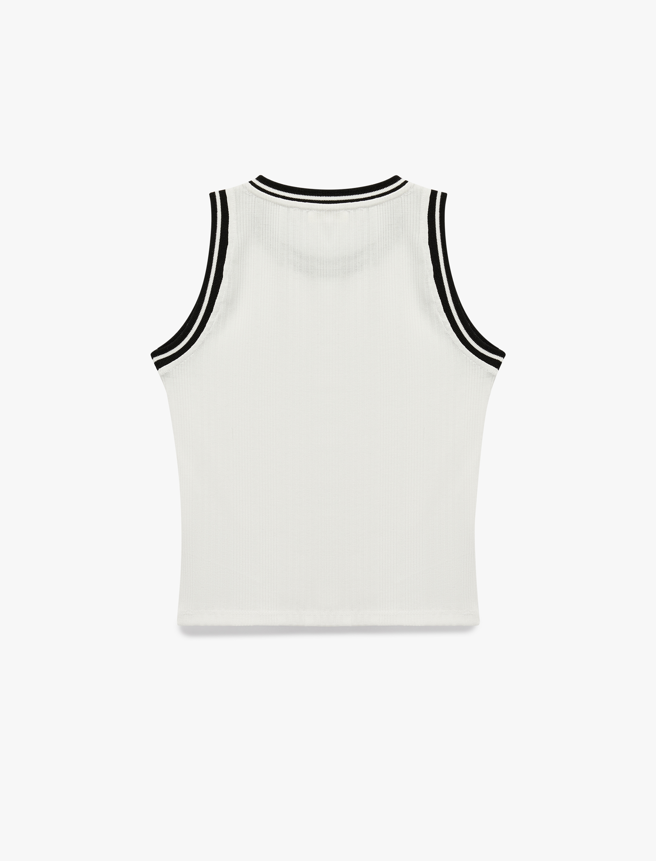   Slim Fit Biyeli Bisiklet Yaka Kolsuz Bluz