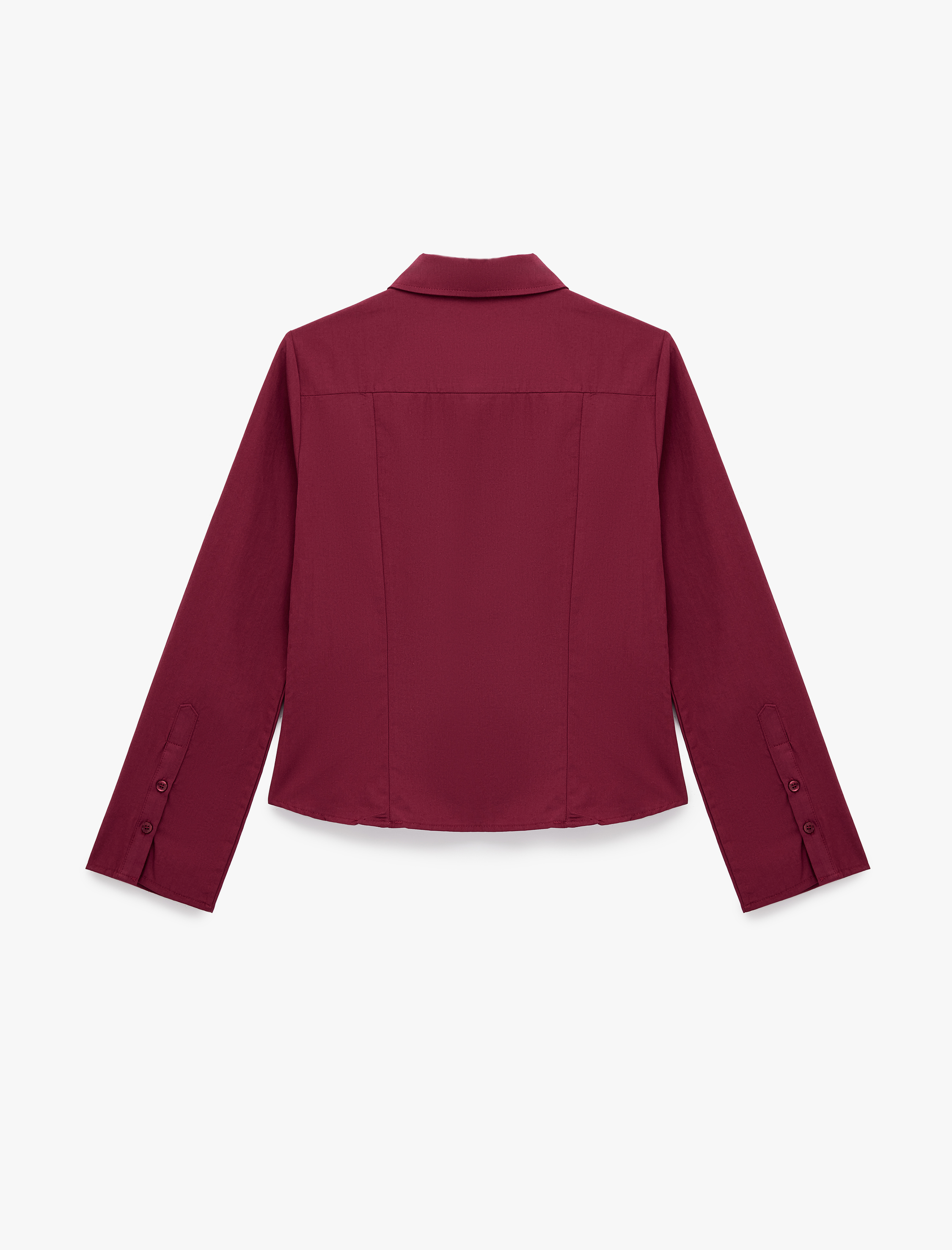 Pamuklu Uzun Kollu Slim Fit Düğmeli Klasik Yaka Gömlek