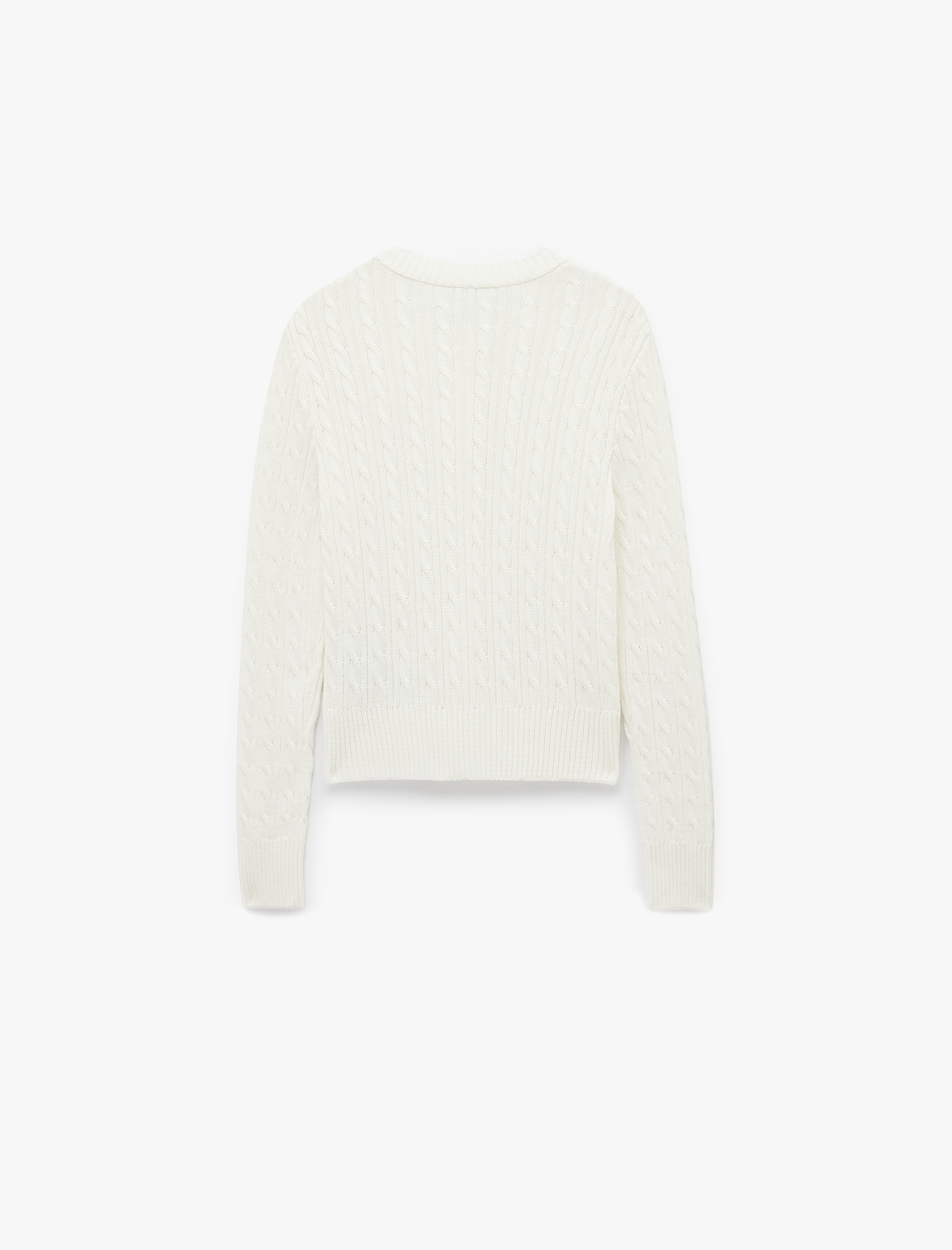   Pamuklu Saç Örgüsü Dokulu Düğmeli Bisiklet Yaka Slim Fit Fiyonklu Hırka