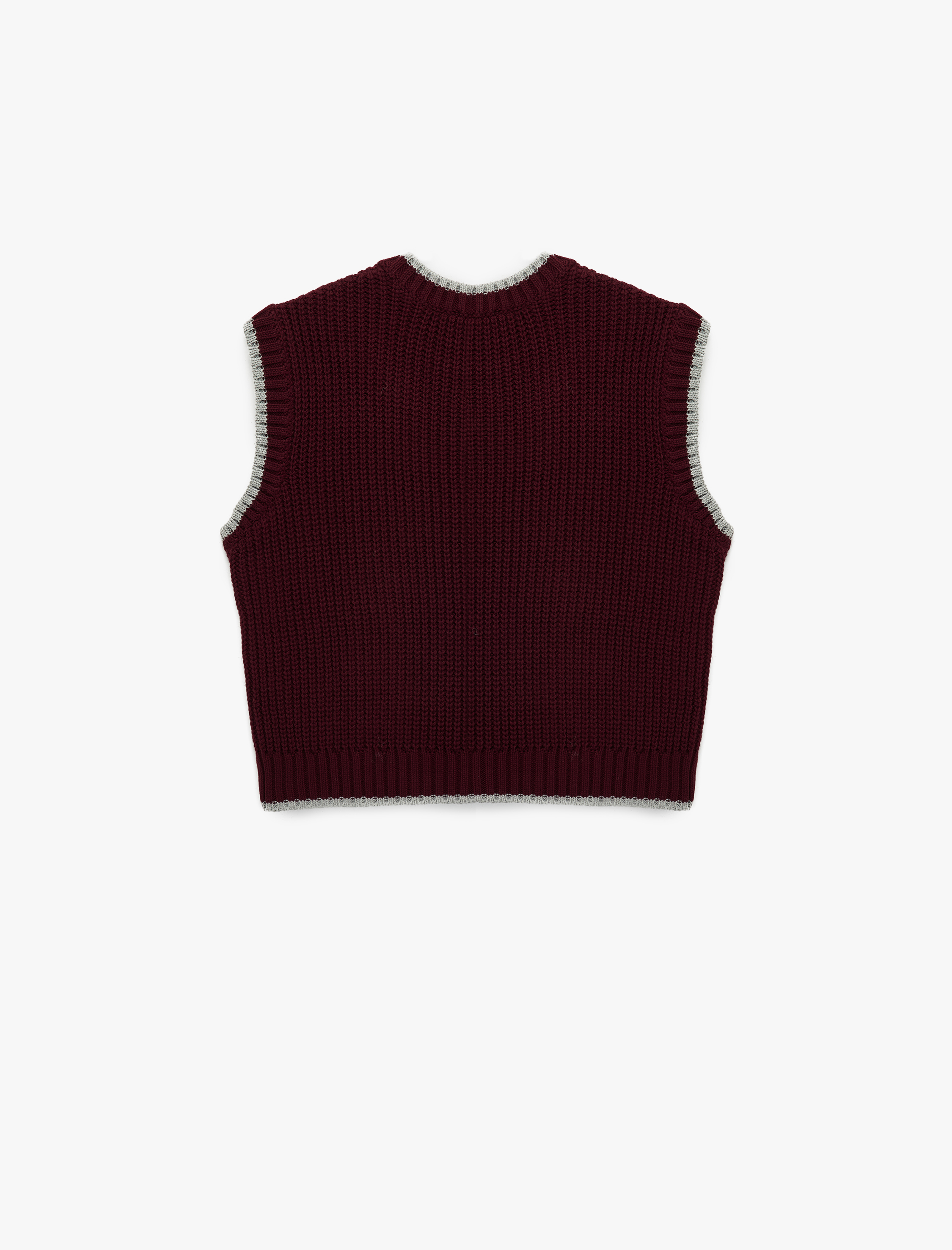   Kolsuz Biyeli Bisiklet Yaka Saç Örgüsü Dokulu Süveter