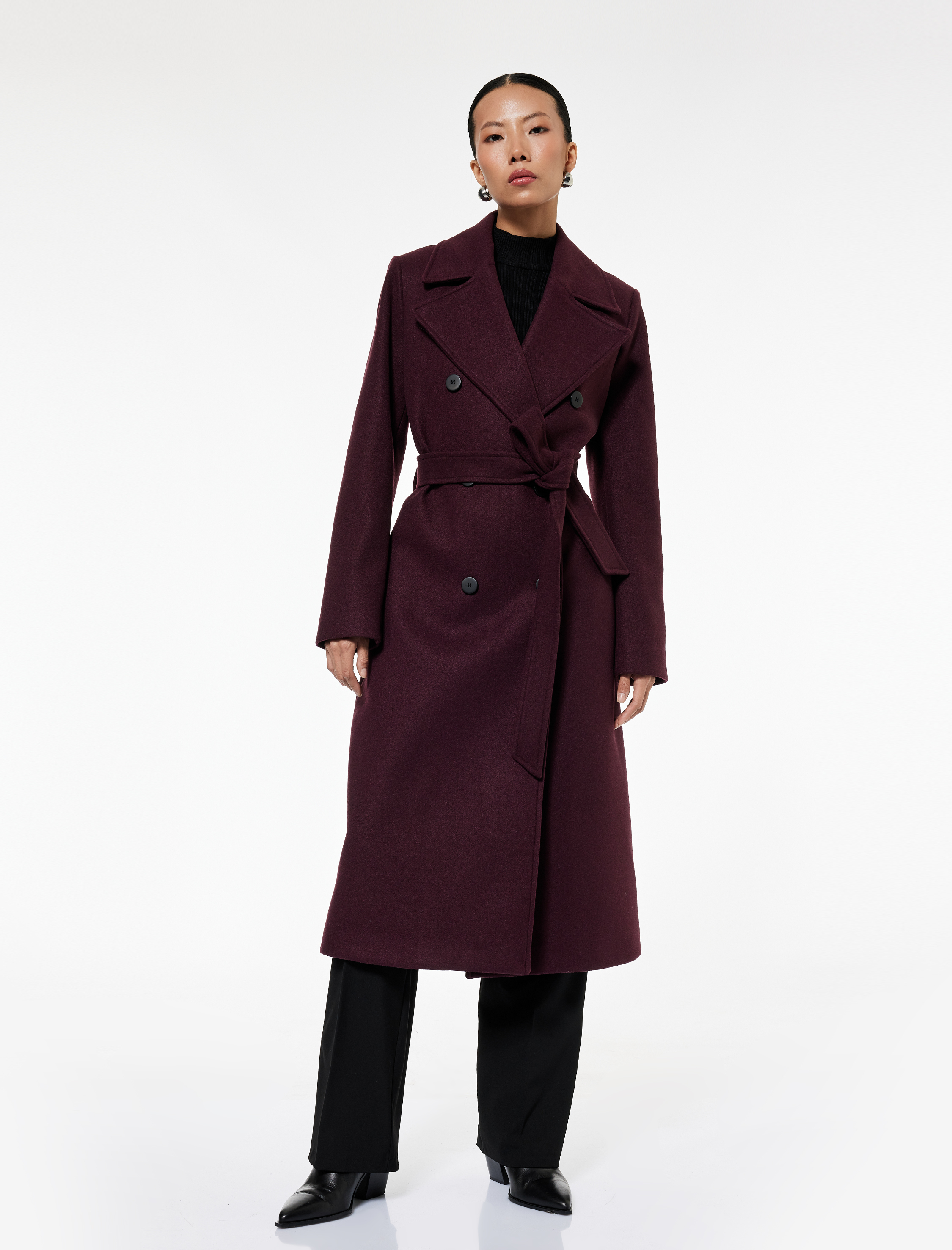   Trenç Kaban Uzun Kollu Cepli Kruvaze Kemerli