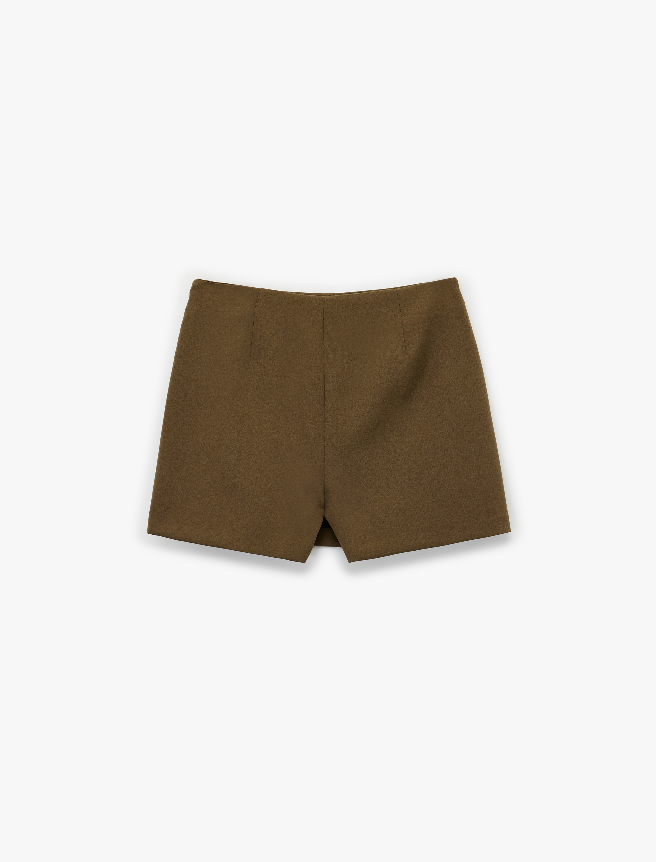   Yırtmaç Detaylı Mini Şort Etek