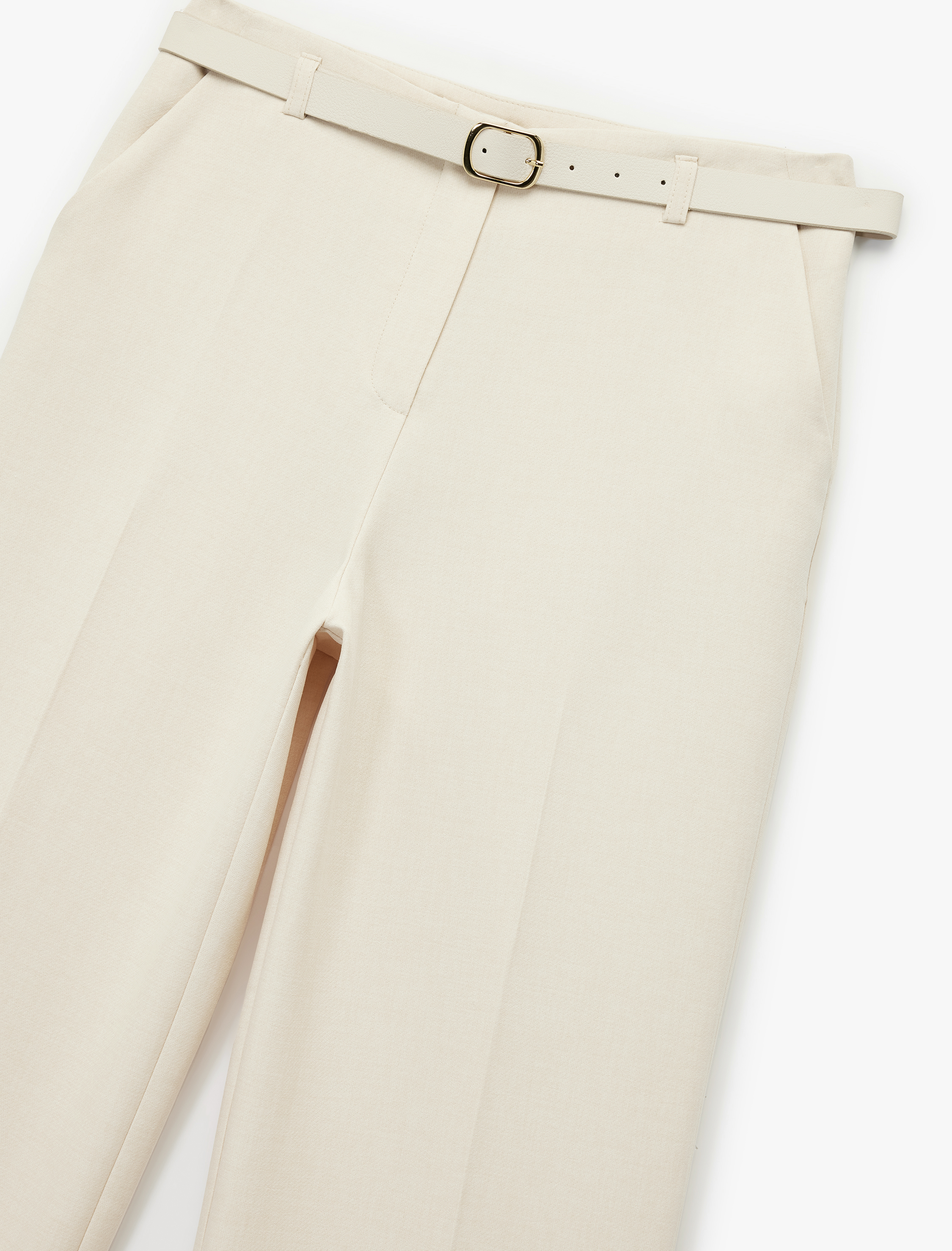   Koton X Sima Tarkan - Cepli Kemerli Geniş Paça Kumaş Pantolon